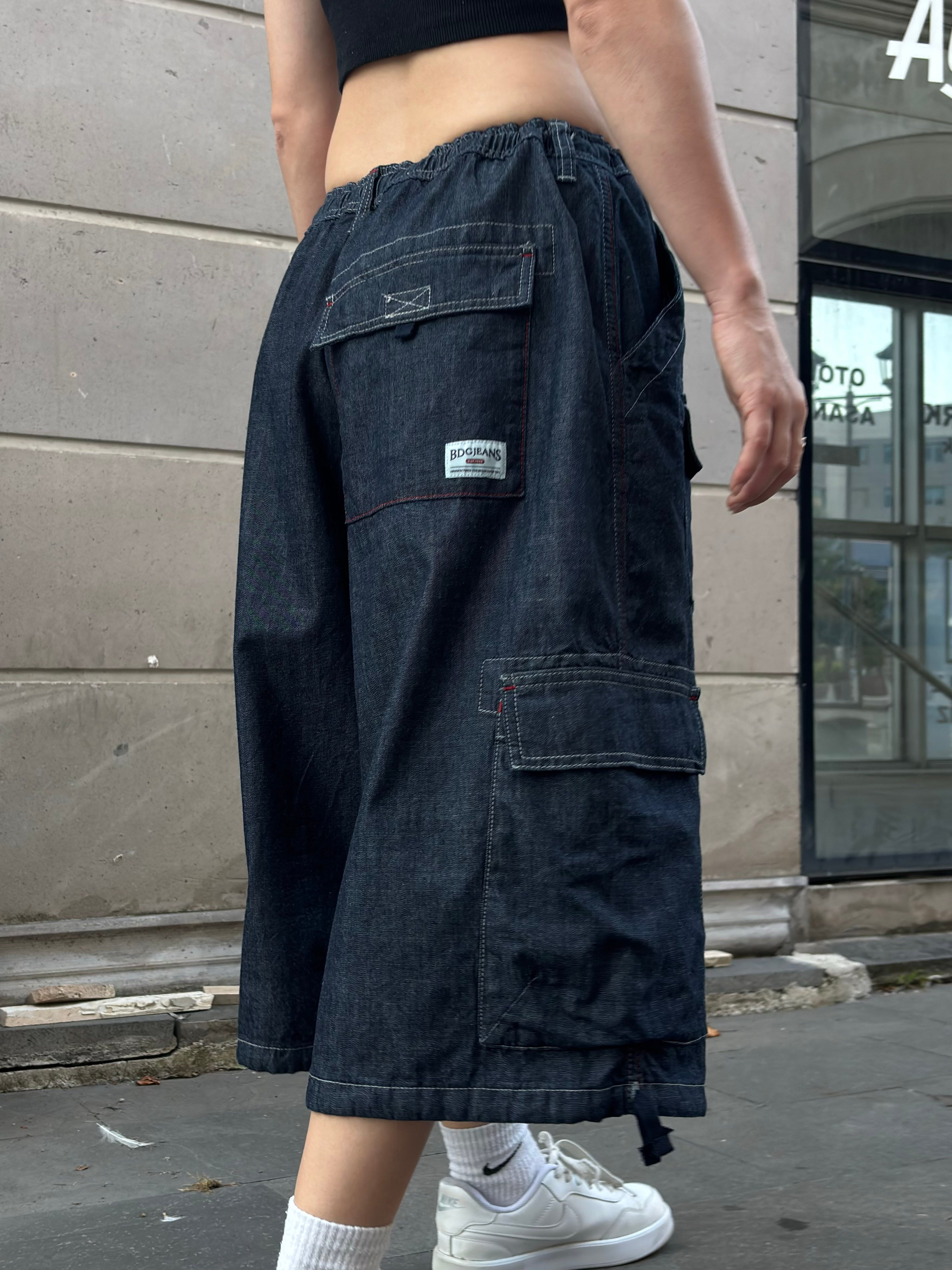 Premium Detroit Crop Pull-On Baggy Cargo Jorts