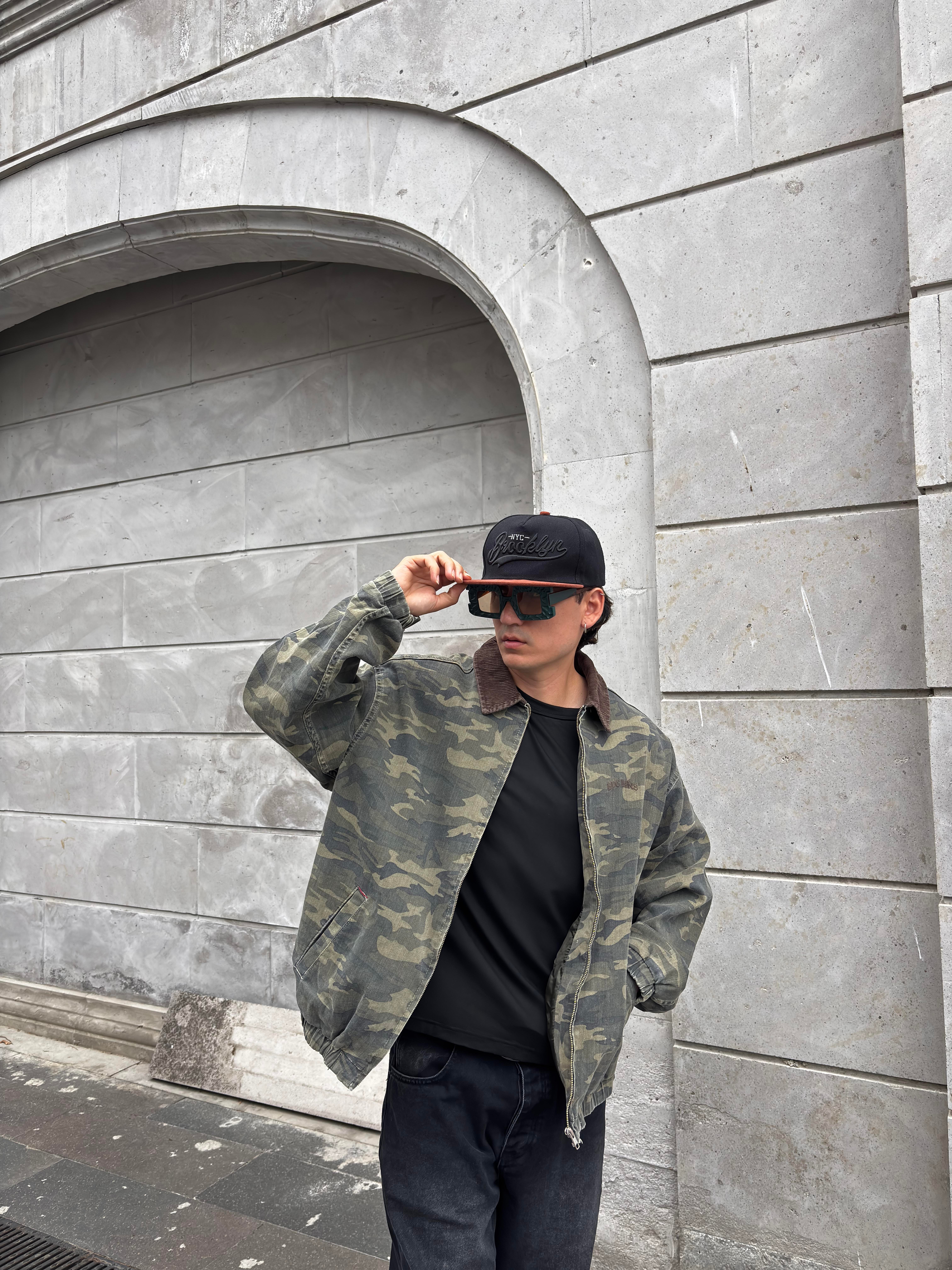 Premium Dex Camo Canvas Workwear Oversized Jacket