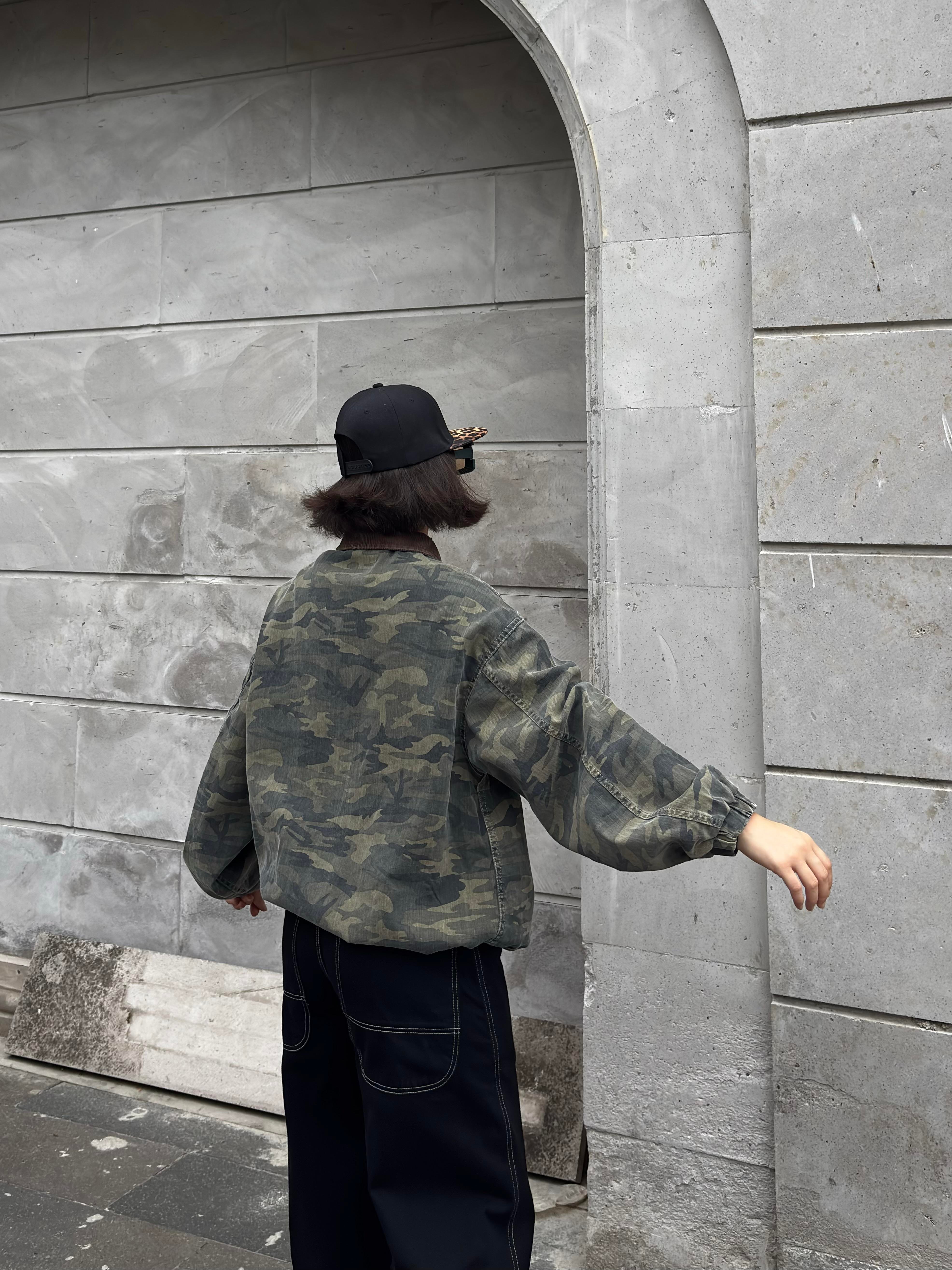 Premium Dex Camo Canvas Workwear Oversized Jacket
