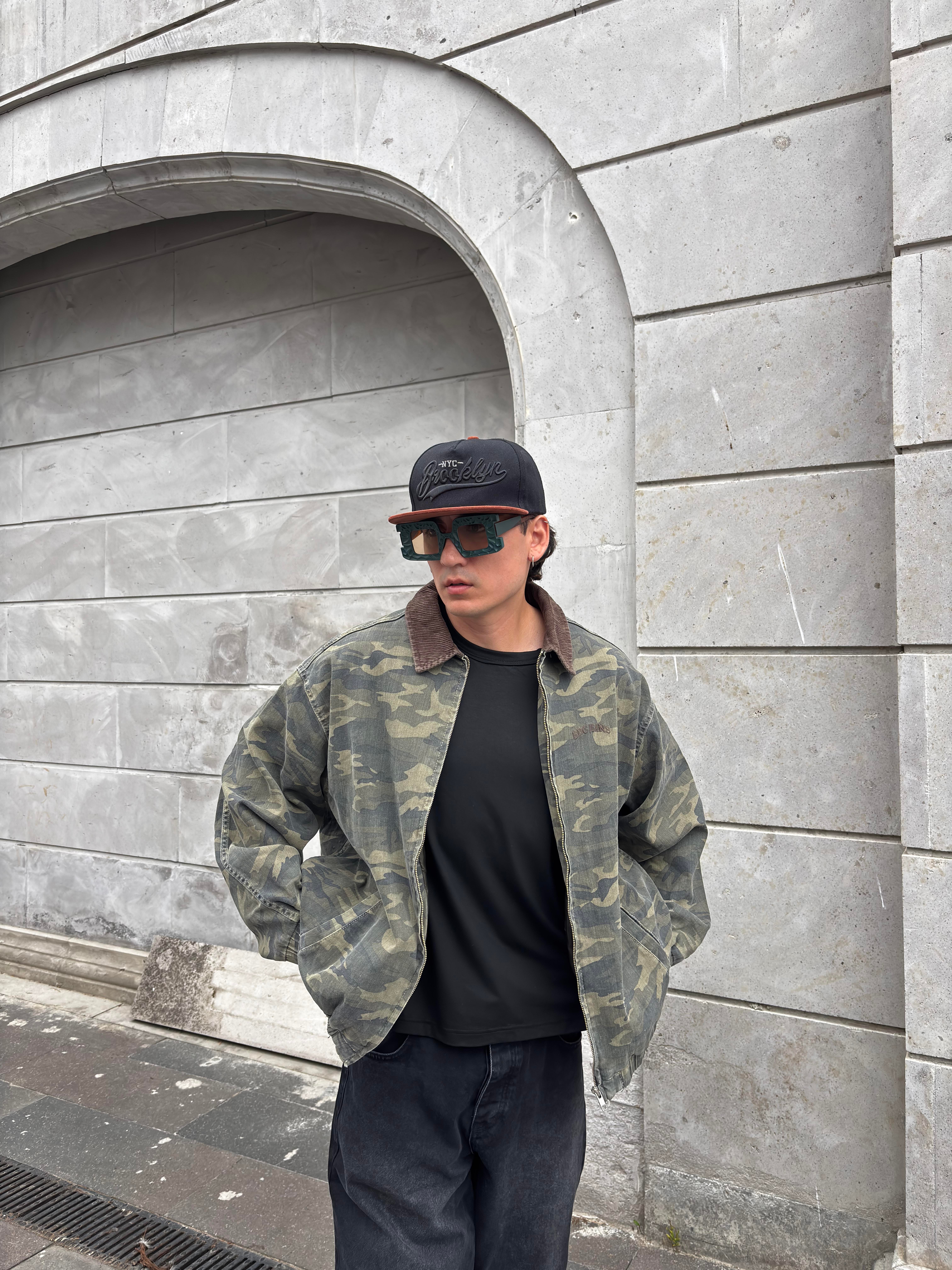 Premium Dex Camo Canvas Workwear Oversized Jacket