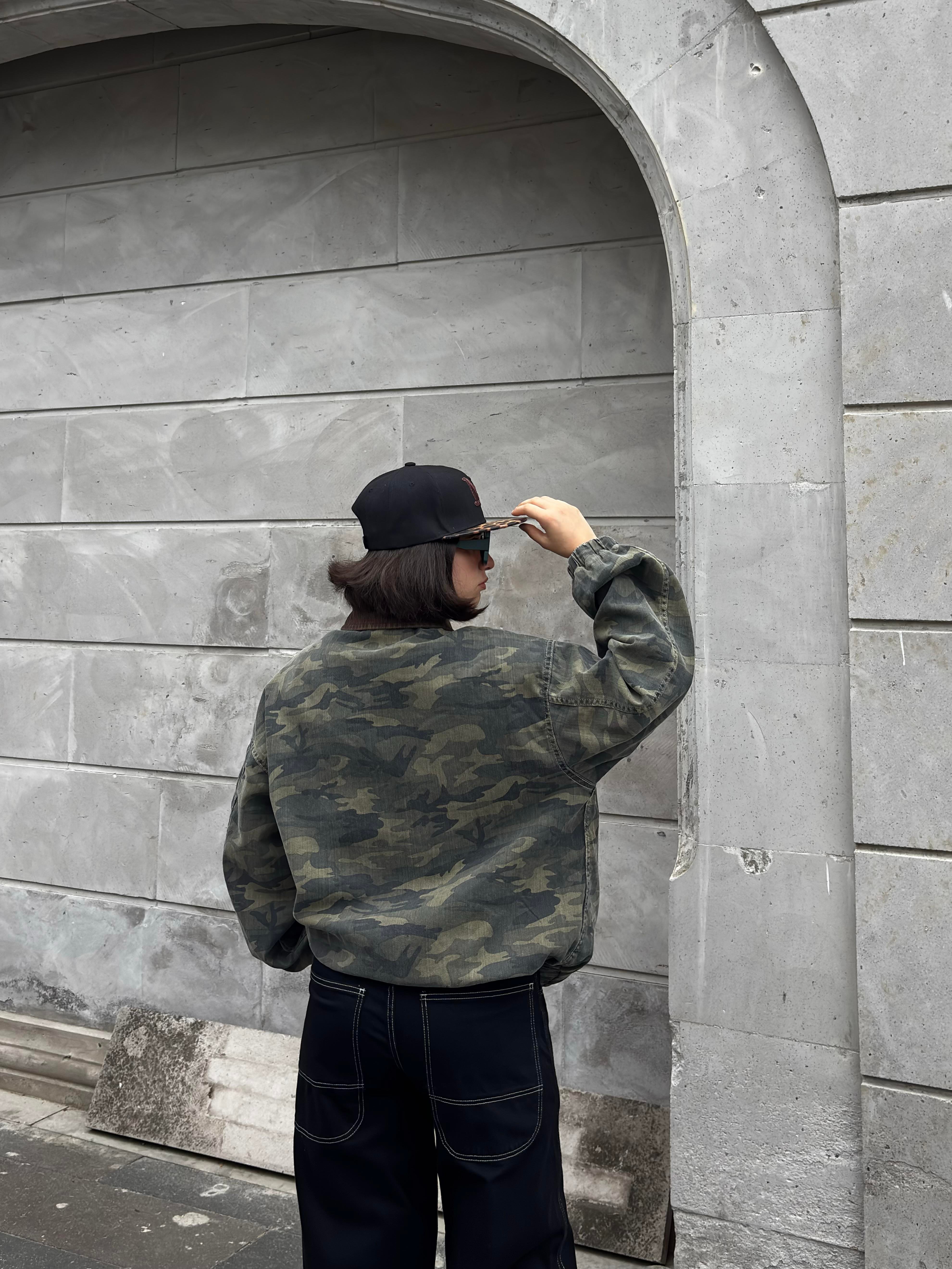 Premium Dex Camo Canvas Workwear Oversized Jacket