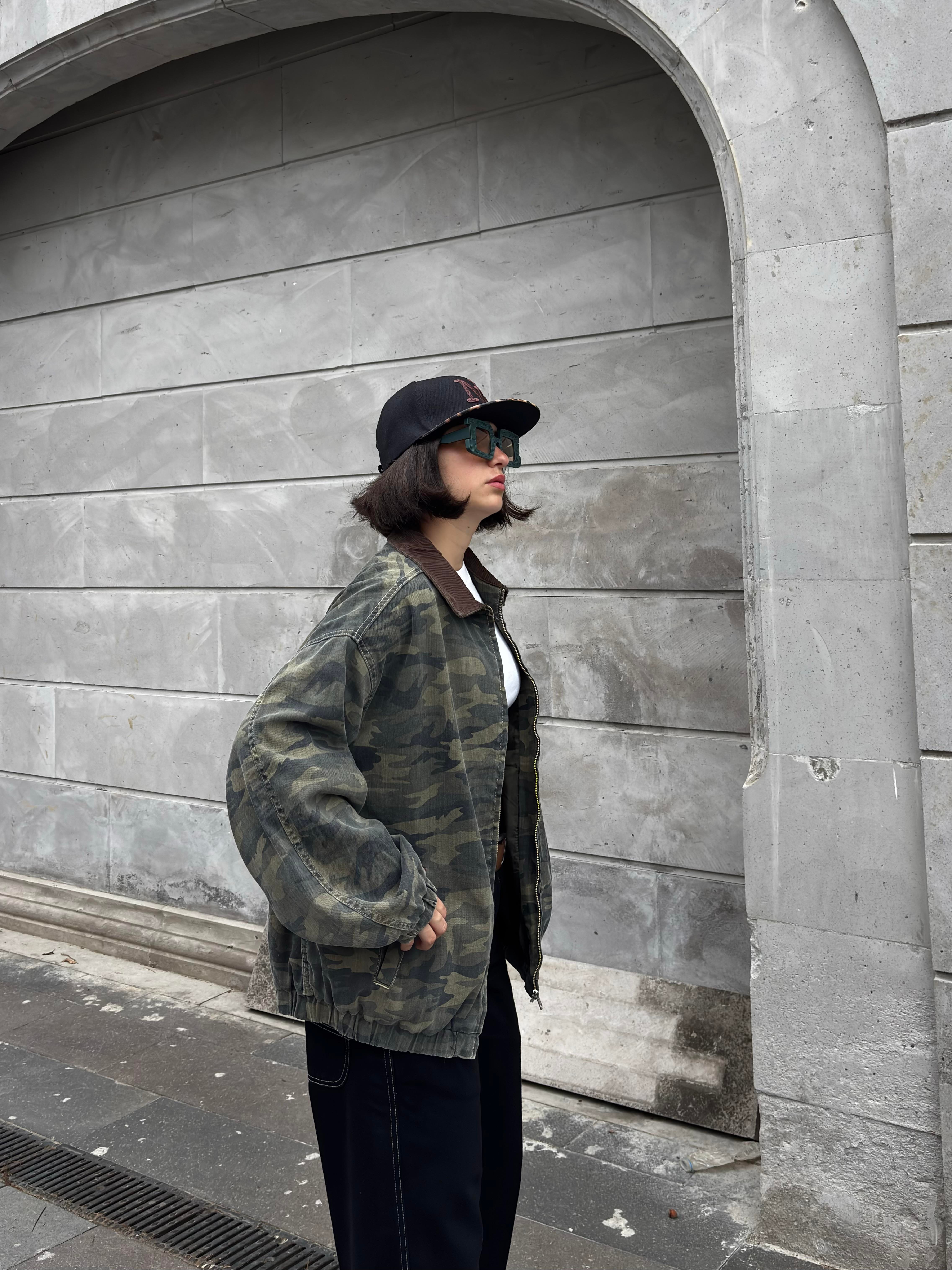 Premium Dex Camo Canvas Workwear Oversized Jacket