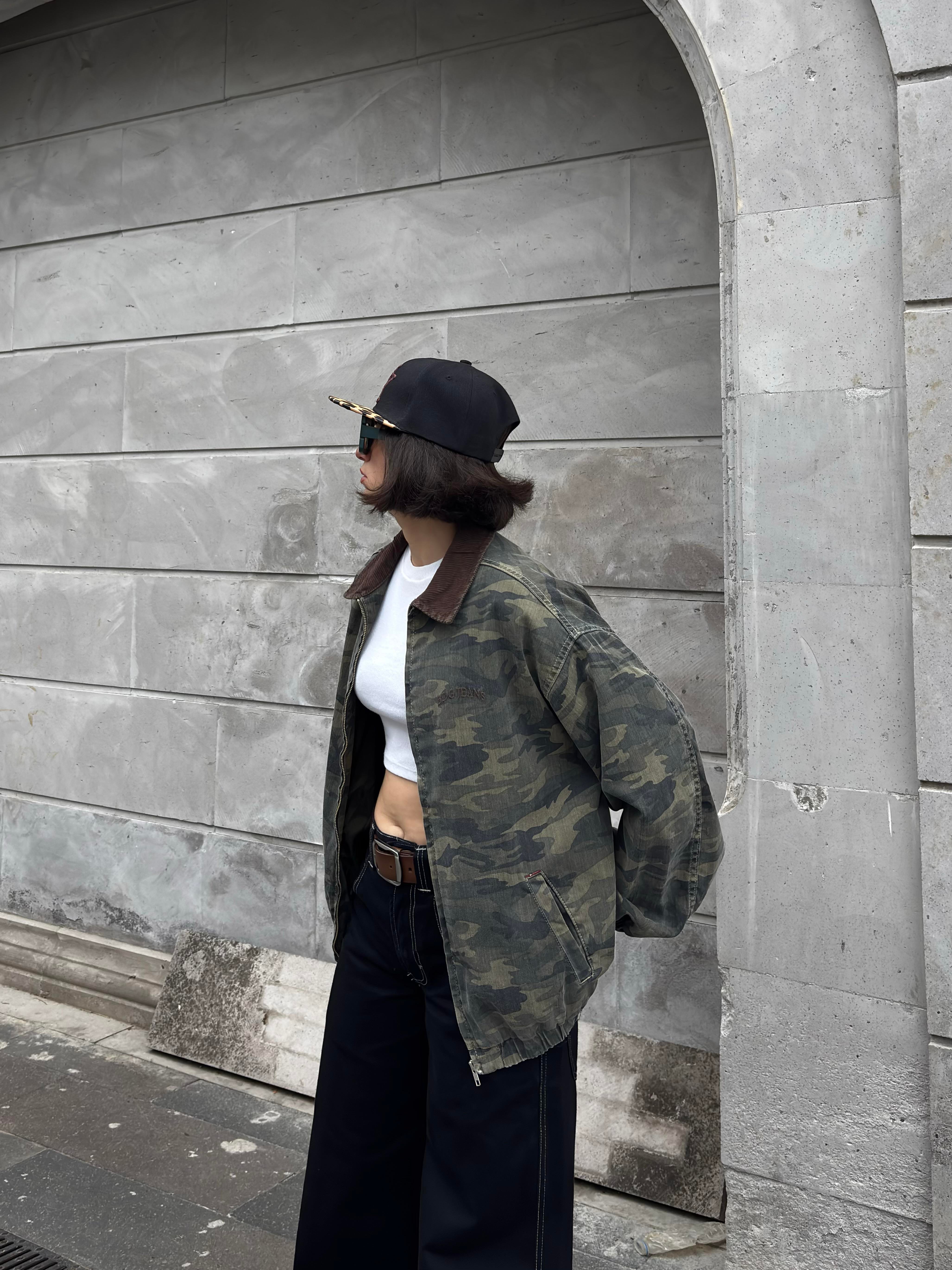 Premium Dex Camo Canvas Workwear Oversized Jacket