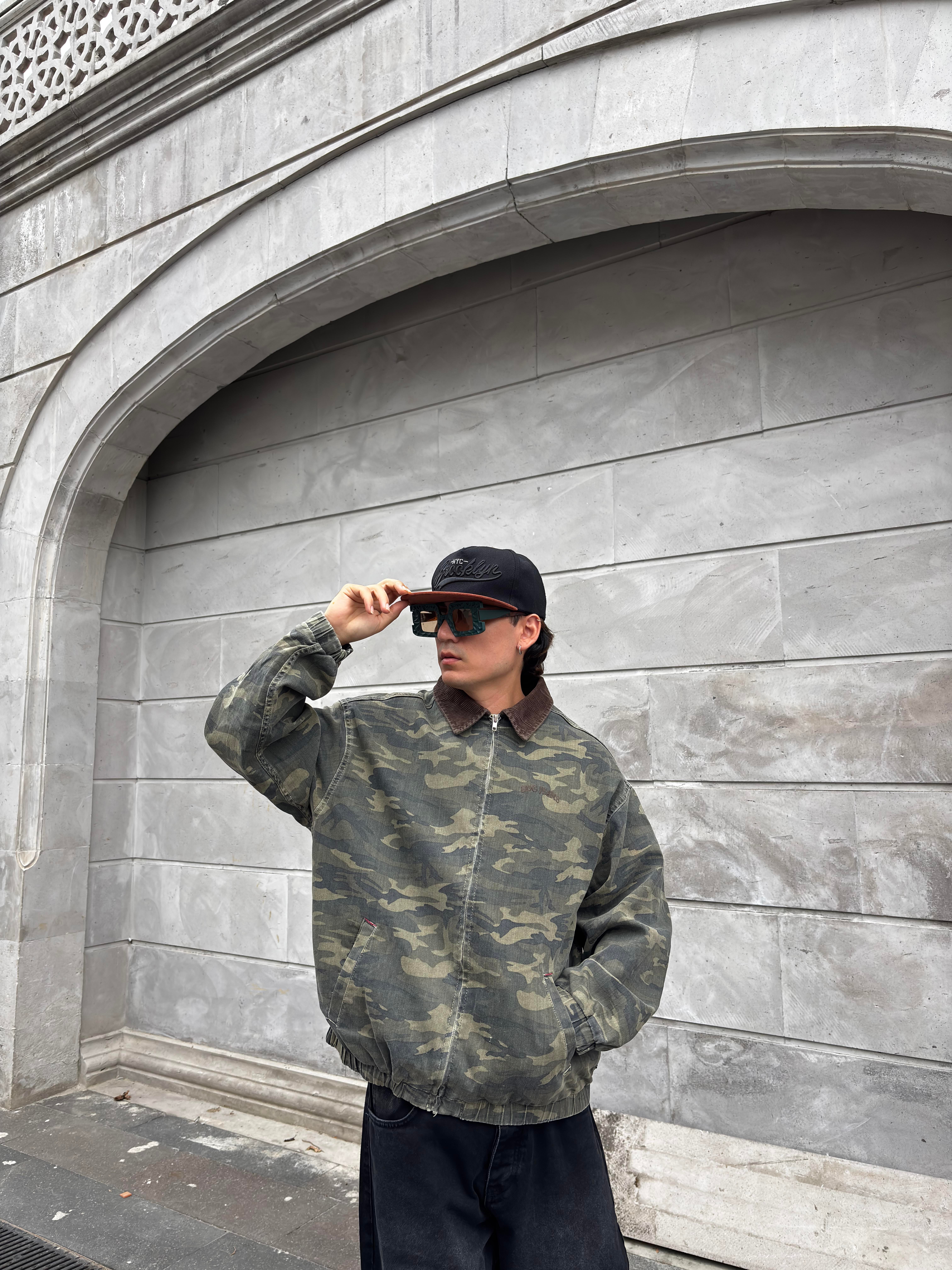Premium Dex Camo Canvas Workwear Oversized Jacket