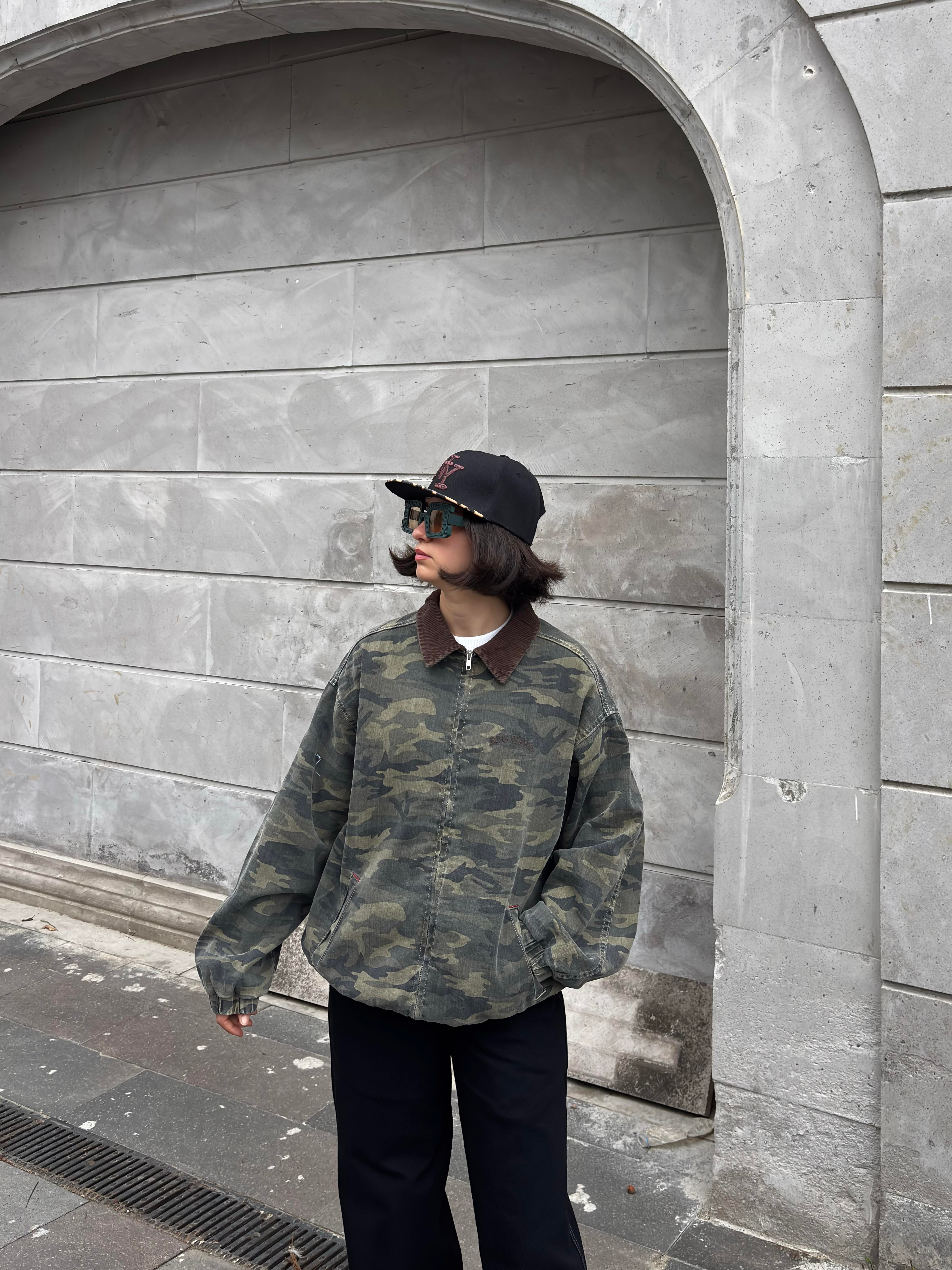 Premium Dex Camo Canvas Workwear Oversized Jacket