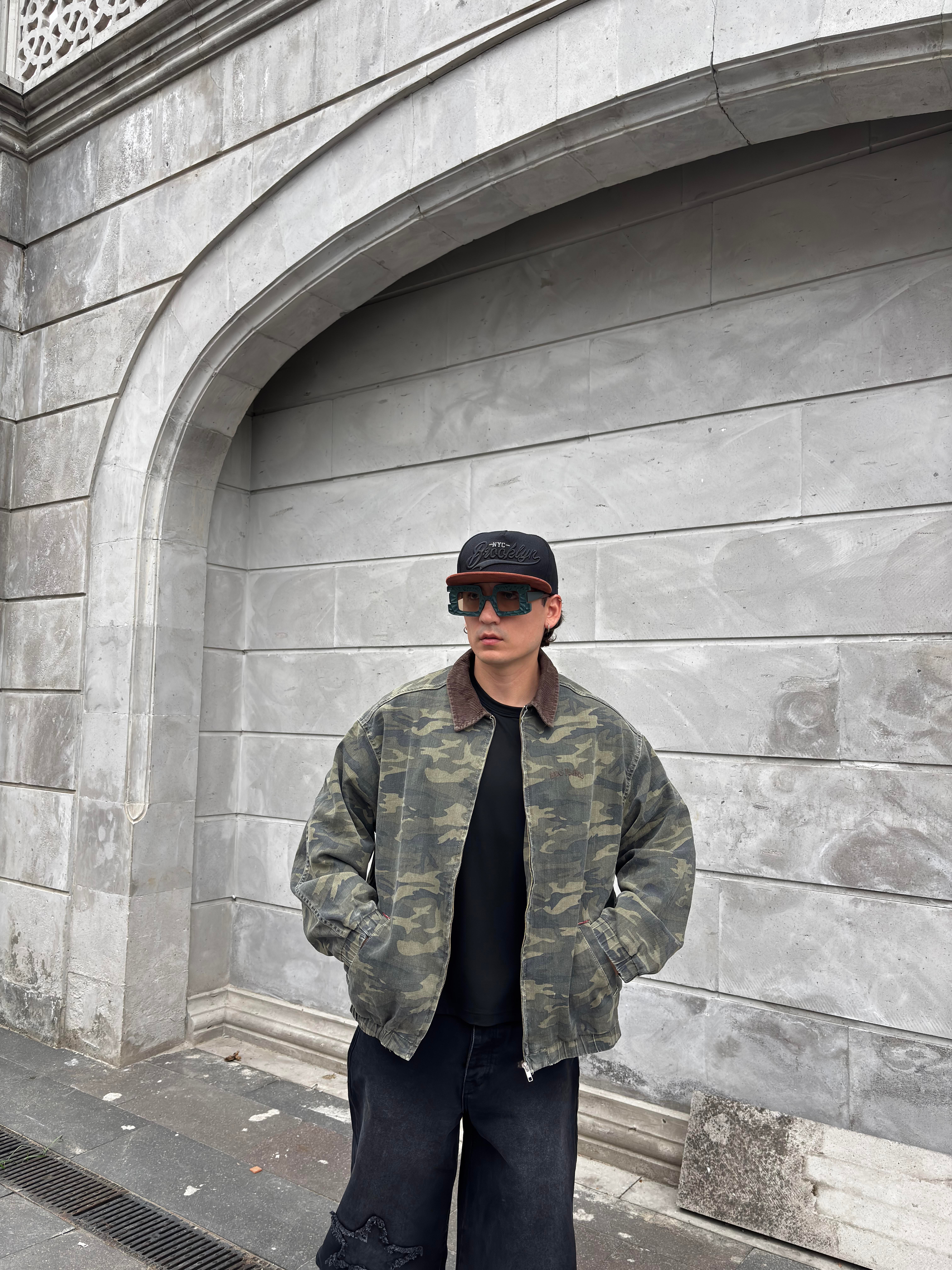 Premium Dex Camo Canvas Workwear Oversized Jacket