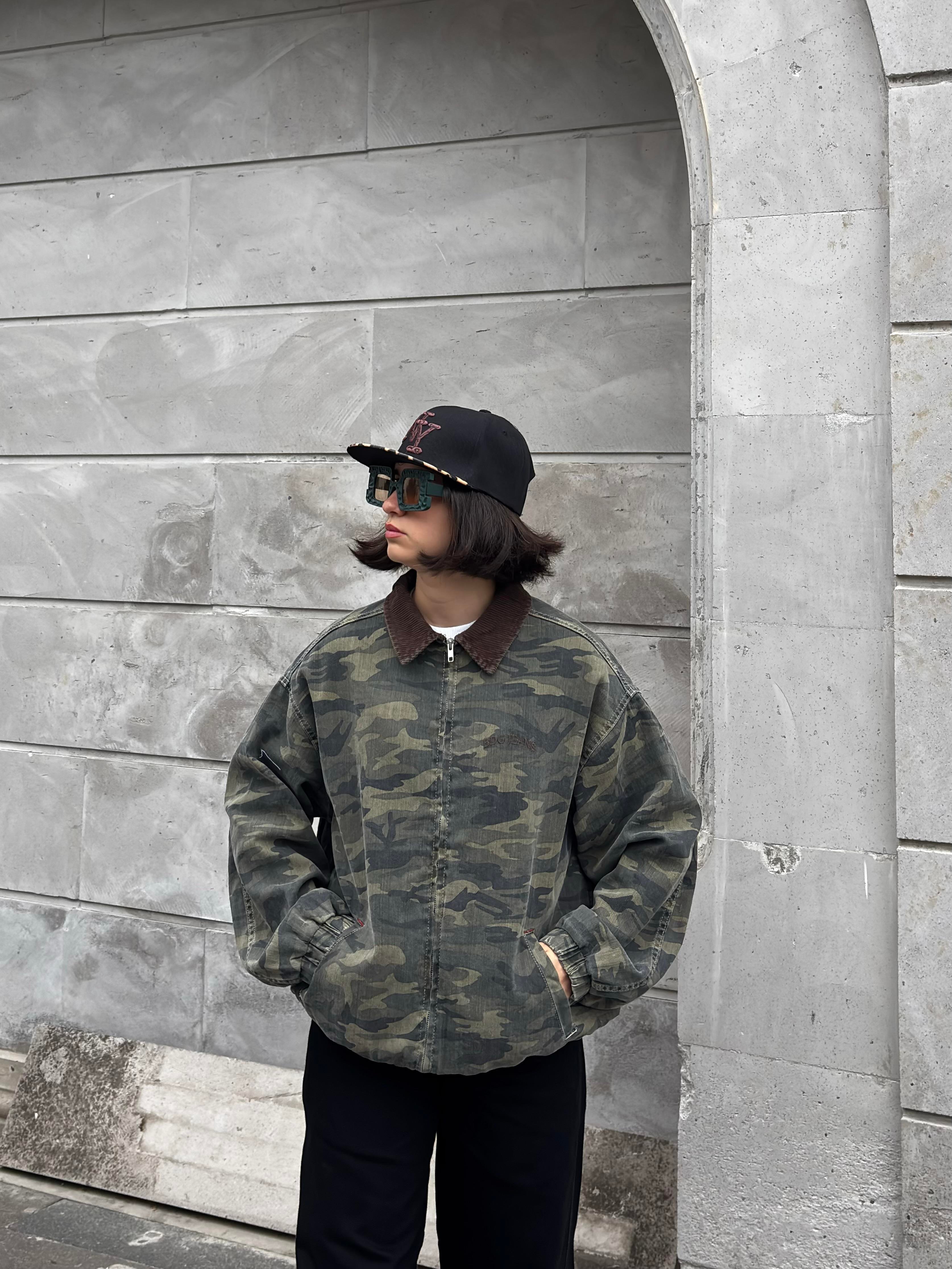 Premium Dex Camo Canvas Workwear Oversized Jacket
