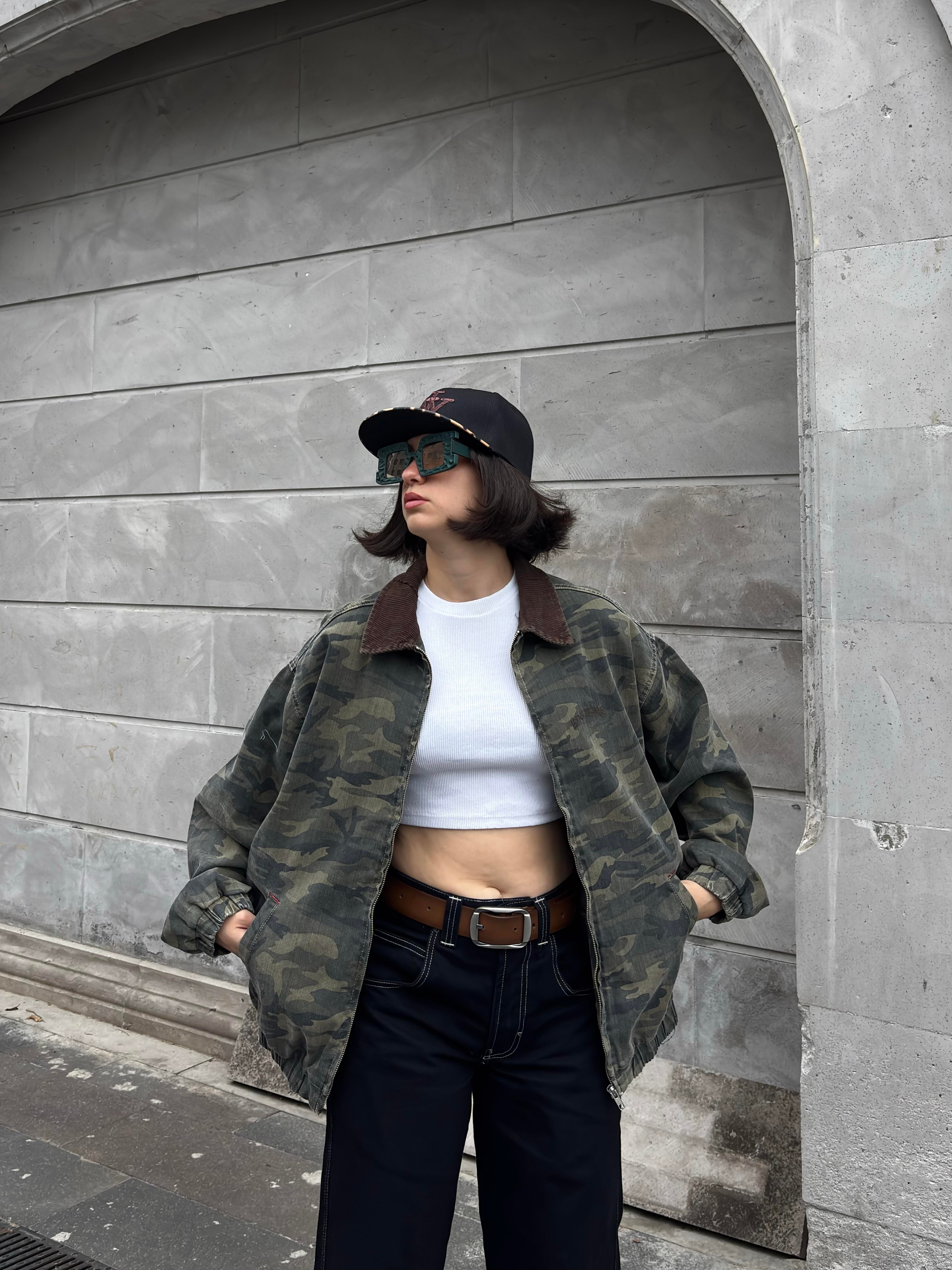 Premium Dex Camo Canvas Workwear Oversized Jacket
