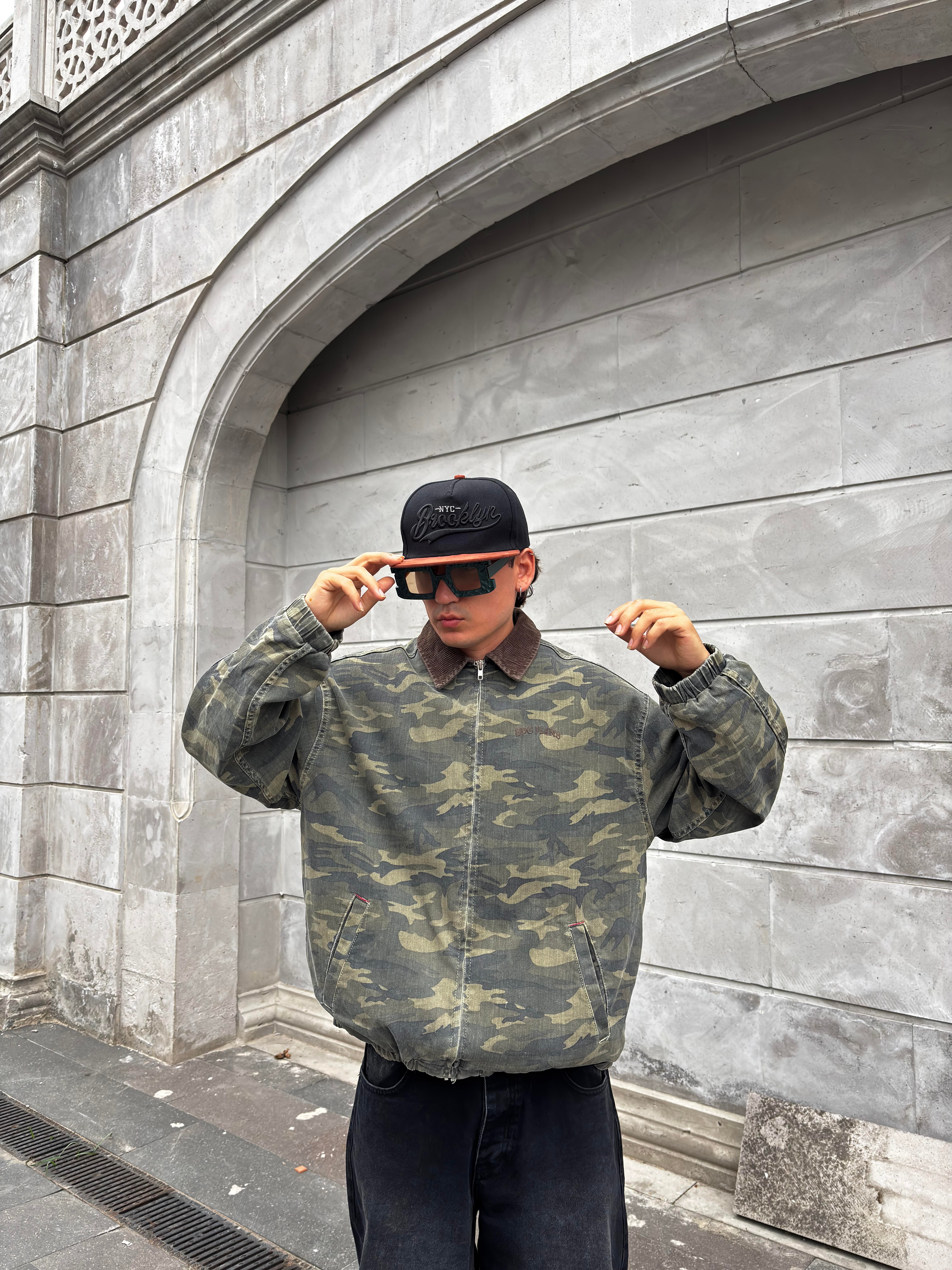 Premium Dex Camo Canvas Workwear Oversized Jacket
