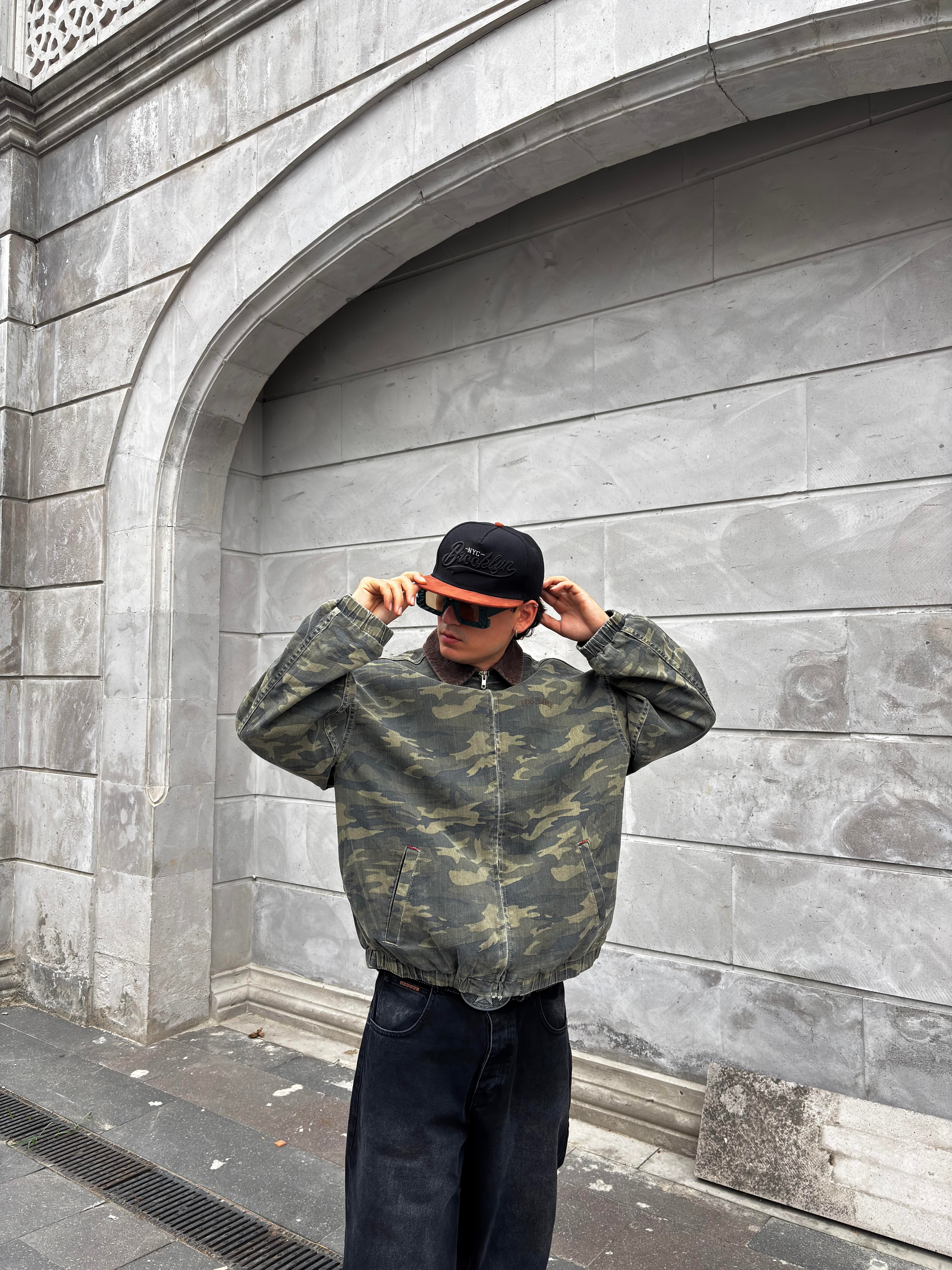 Premium Dex Camo Canvas Workwear Oversized Jacket