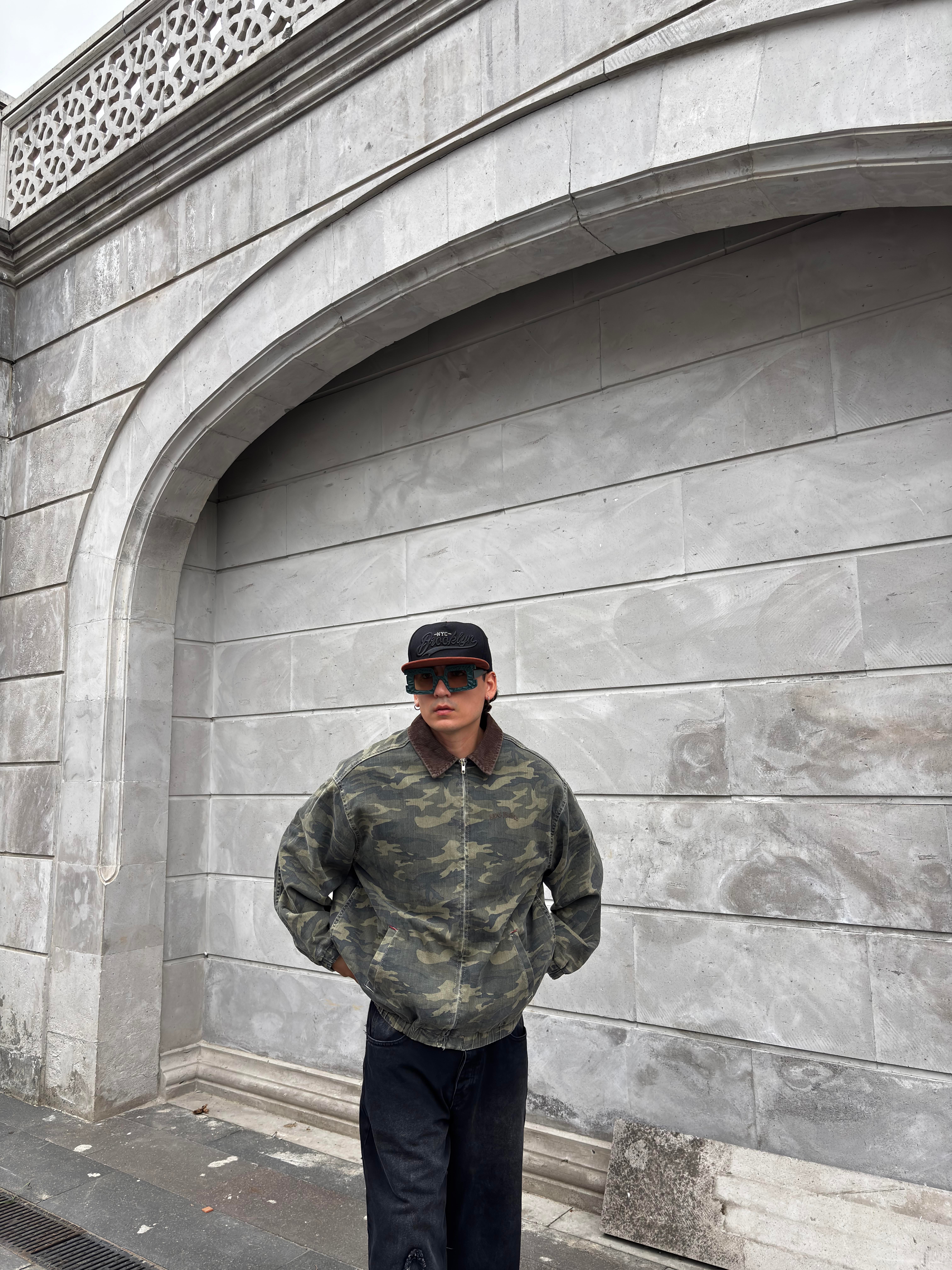 Premium Dex Camo Canvas Workwear Oversized Jacket
