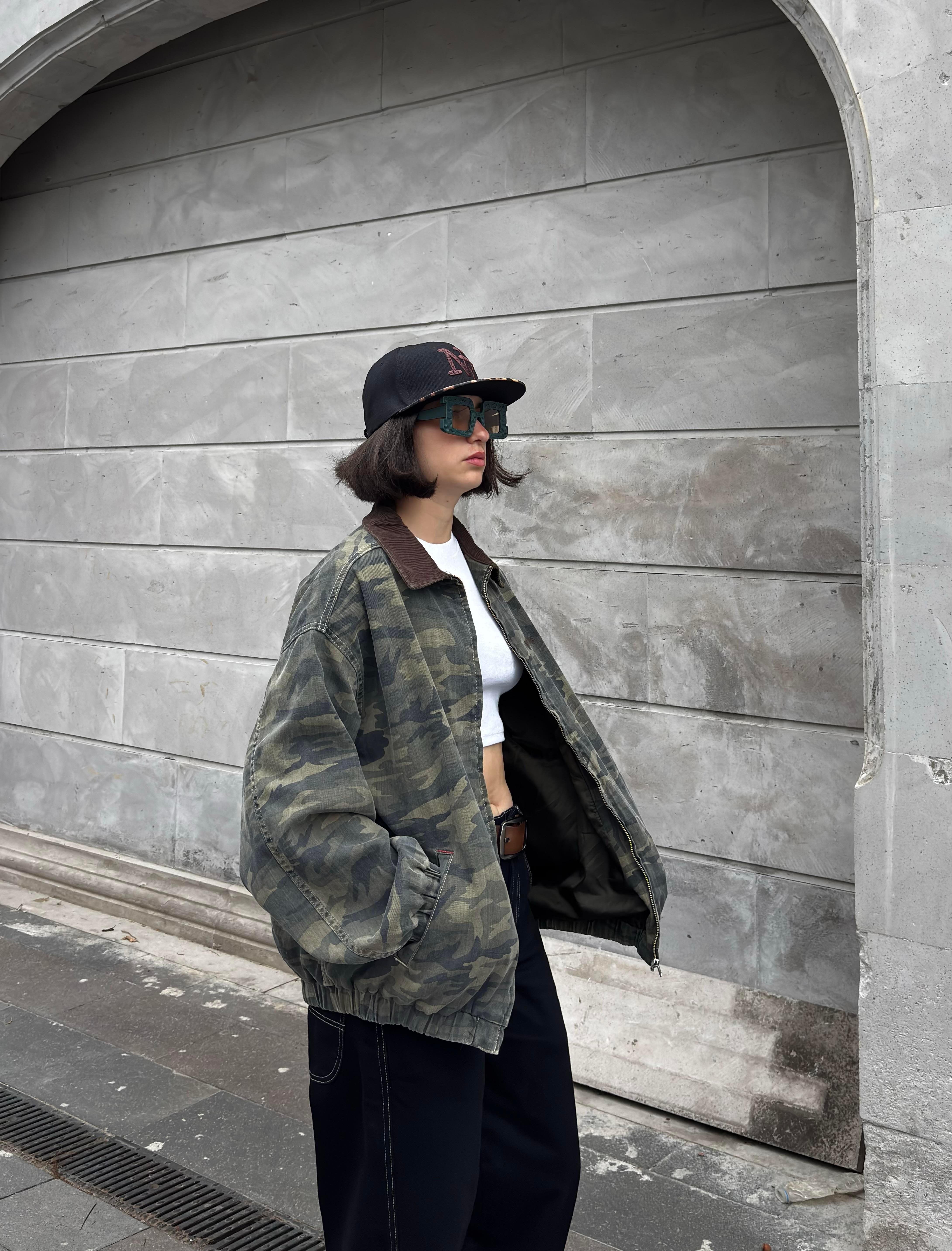 Premium Dex Camo Canvas Workwear Oversized Jacket
