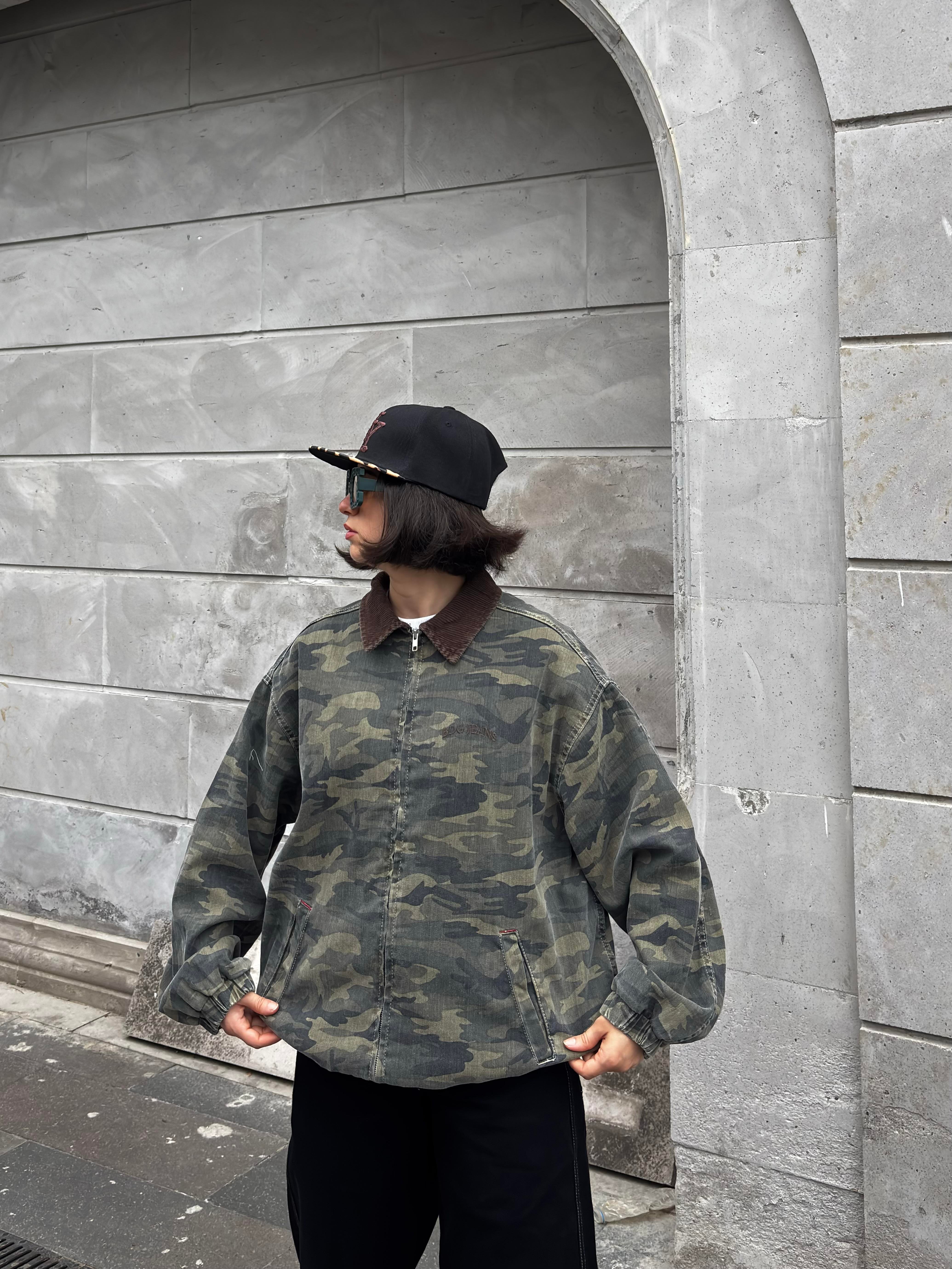 Premium Dex Camo Canvas Workwear Oversized Jacket