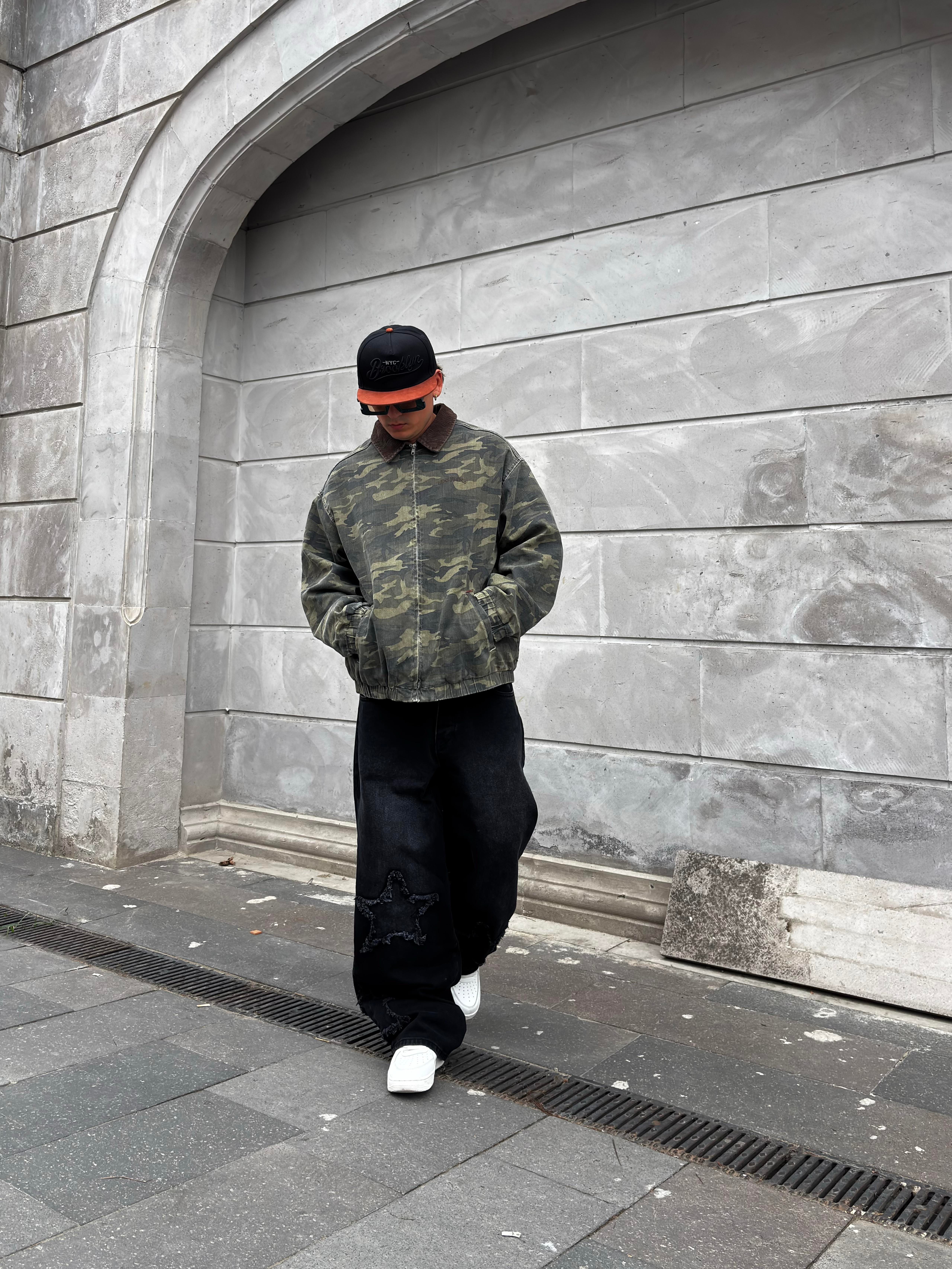 Premium Dex Camo Canvas Workwear Oversized Jacket
