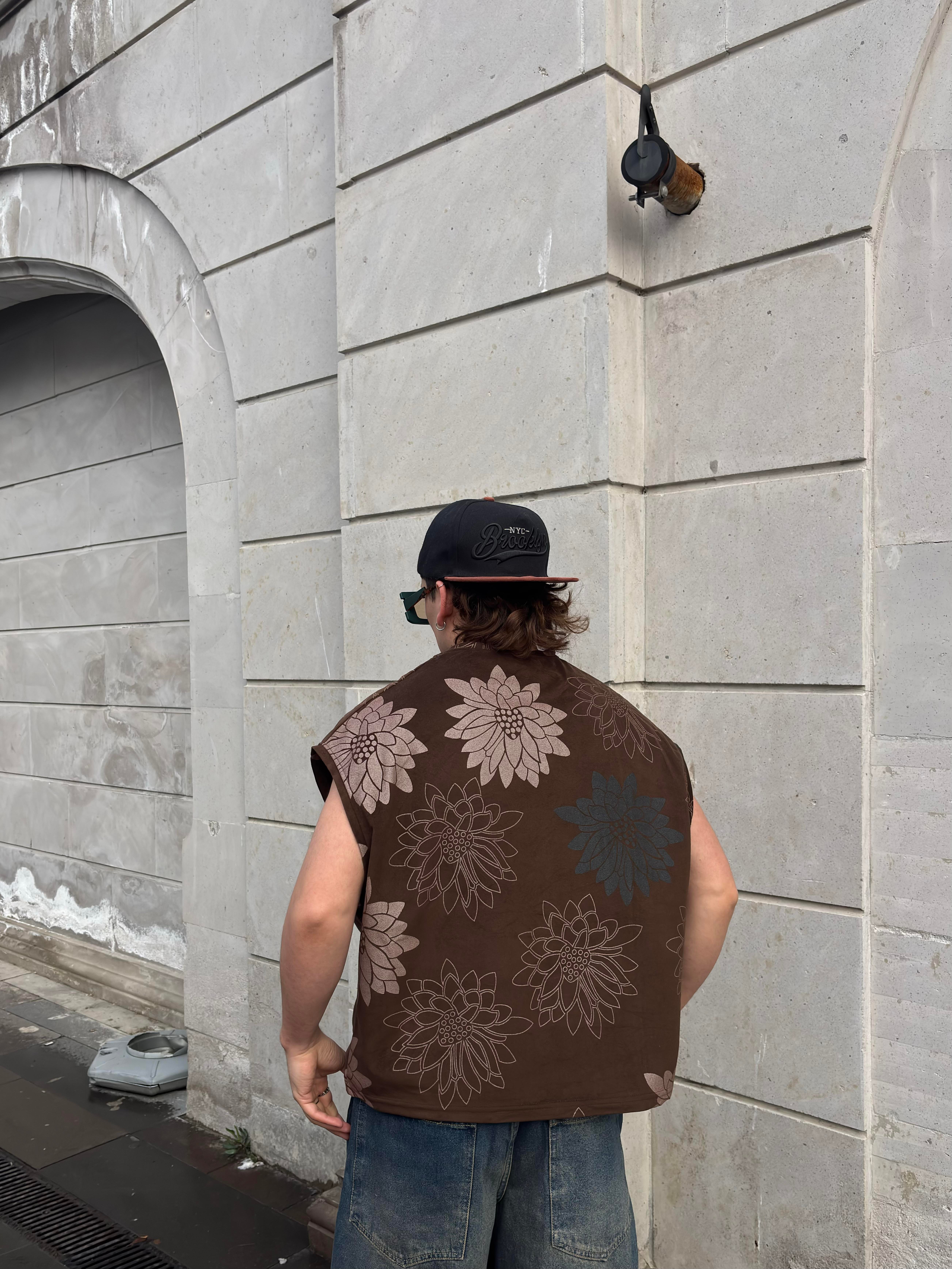 Premium Earthly Petals Flora Extreme  Oversized Sıfır Kol T-shirt