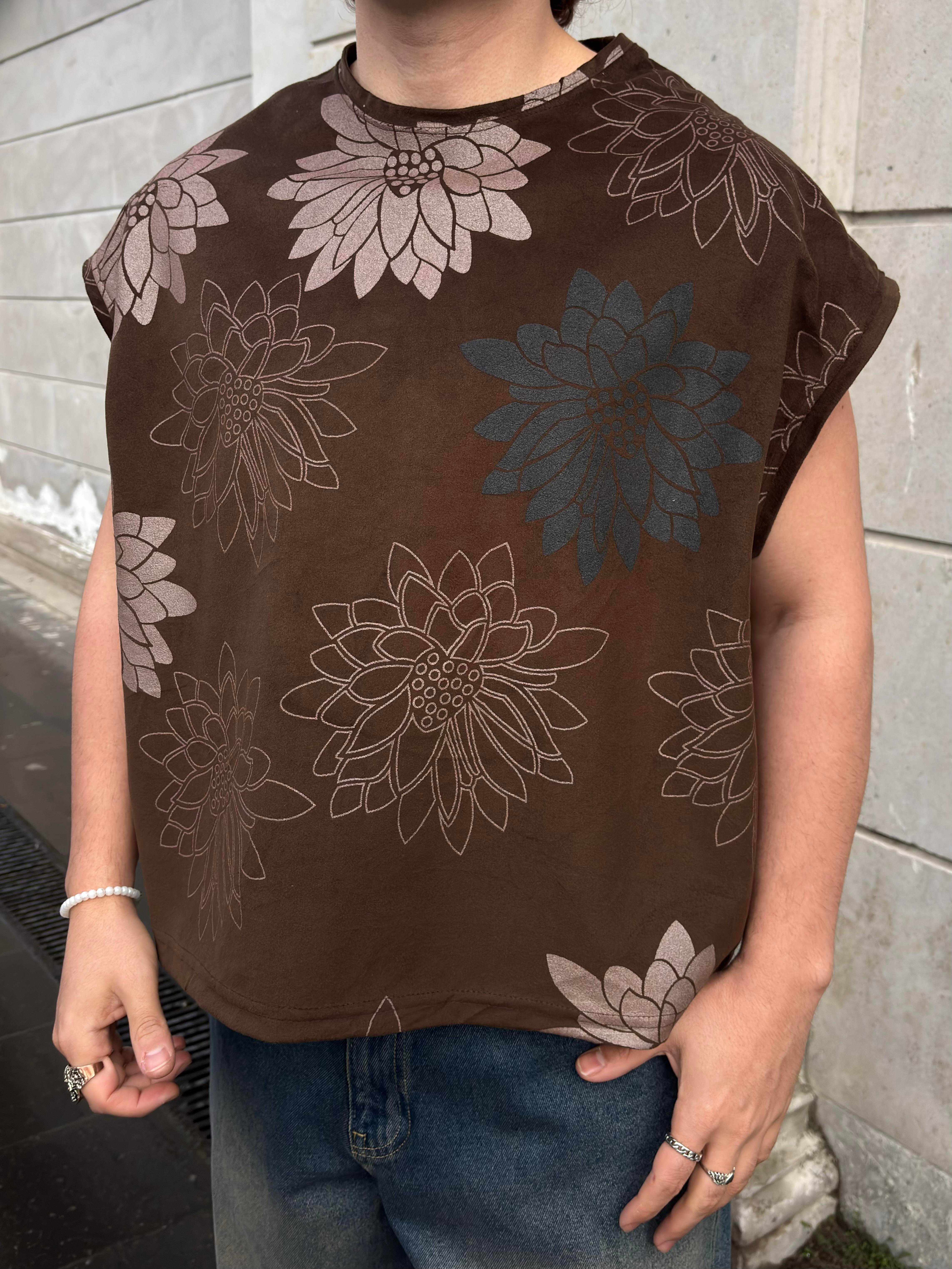 Premium Earthly Petals Flora Extreme  Oversized Sıfır Kol T-shirt