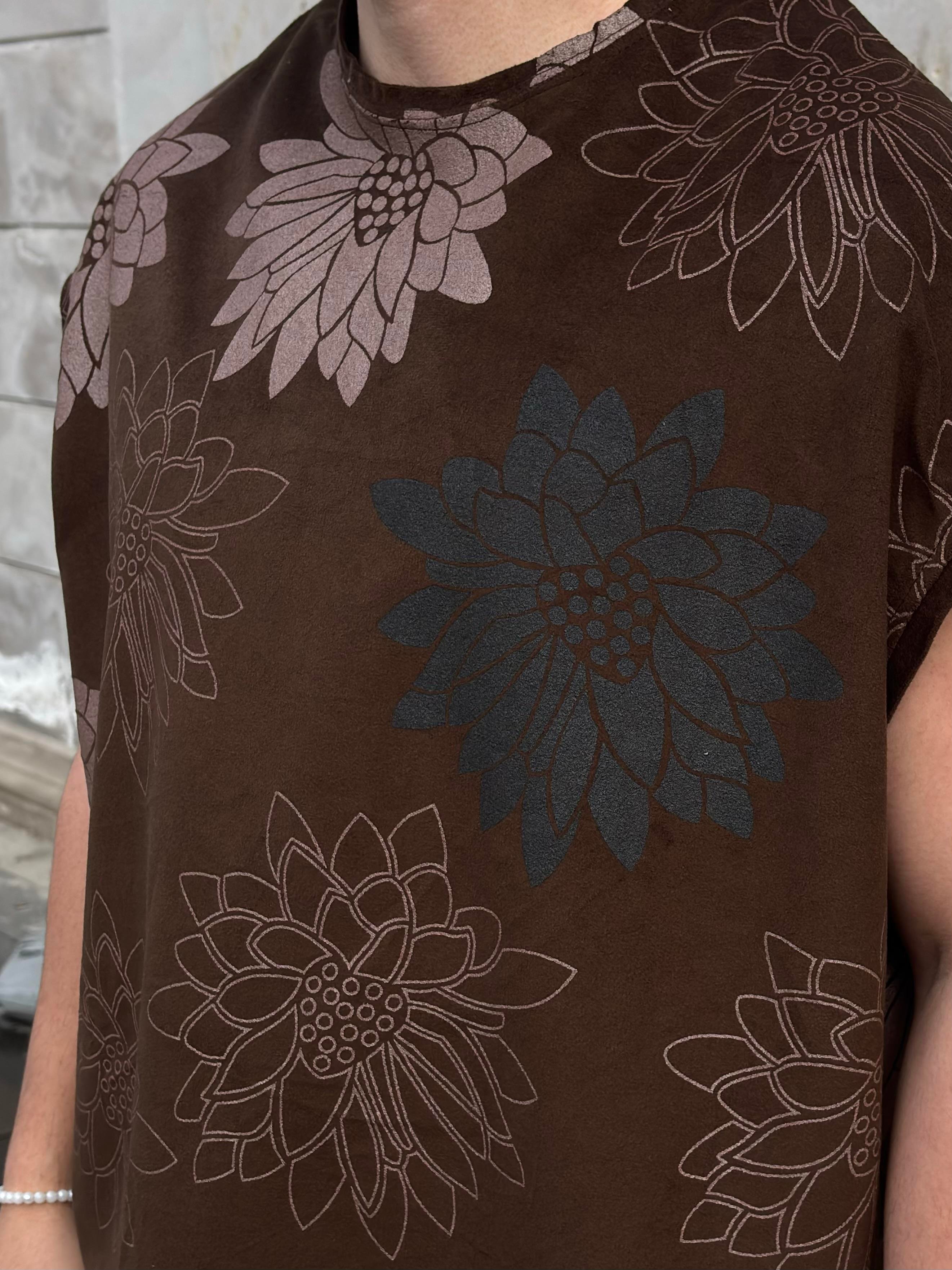 Premium Earthly Petals Flora Extreme  Oversized Sıfır Kol T-shirt