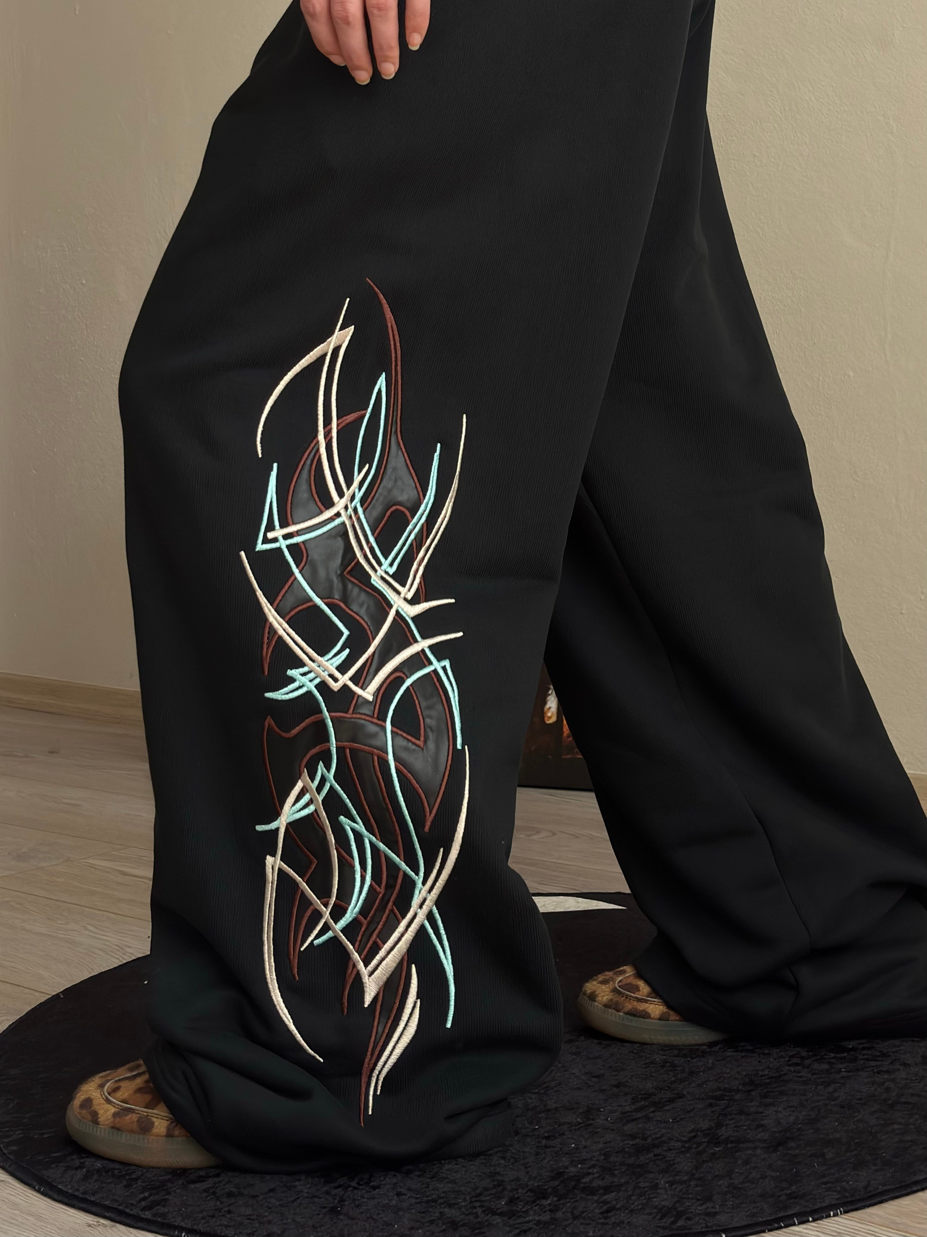 Premium Eclipse Tribal Nakışlı Eşofman Altı