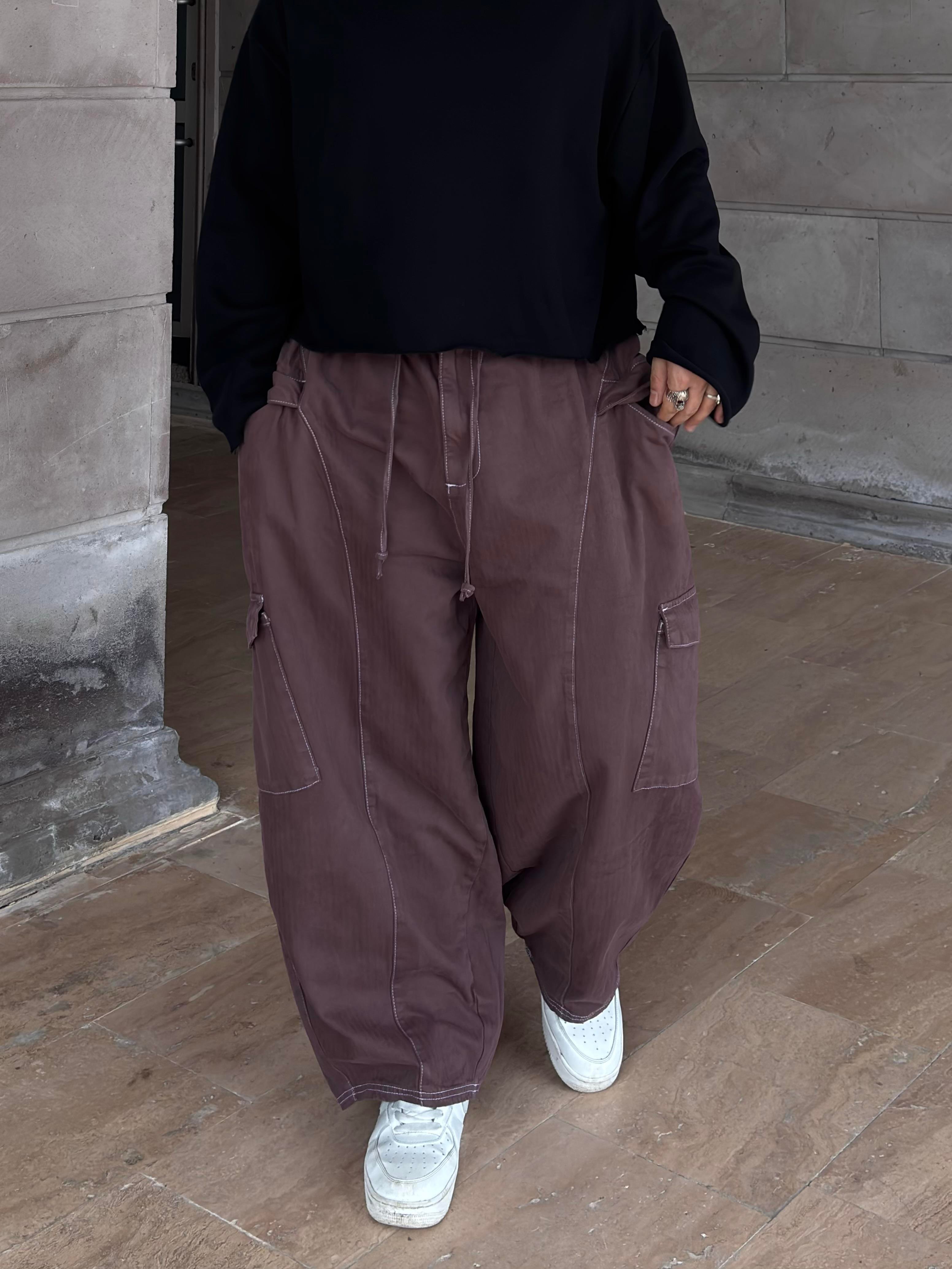 Premium Ekstreme Baggy Tie Peppercorn Cargo Pants