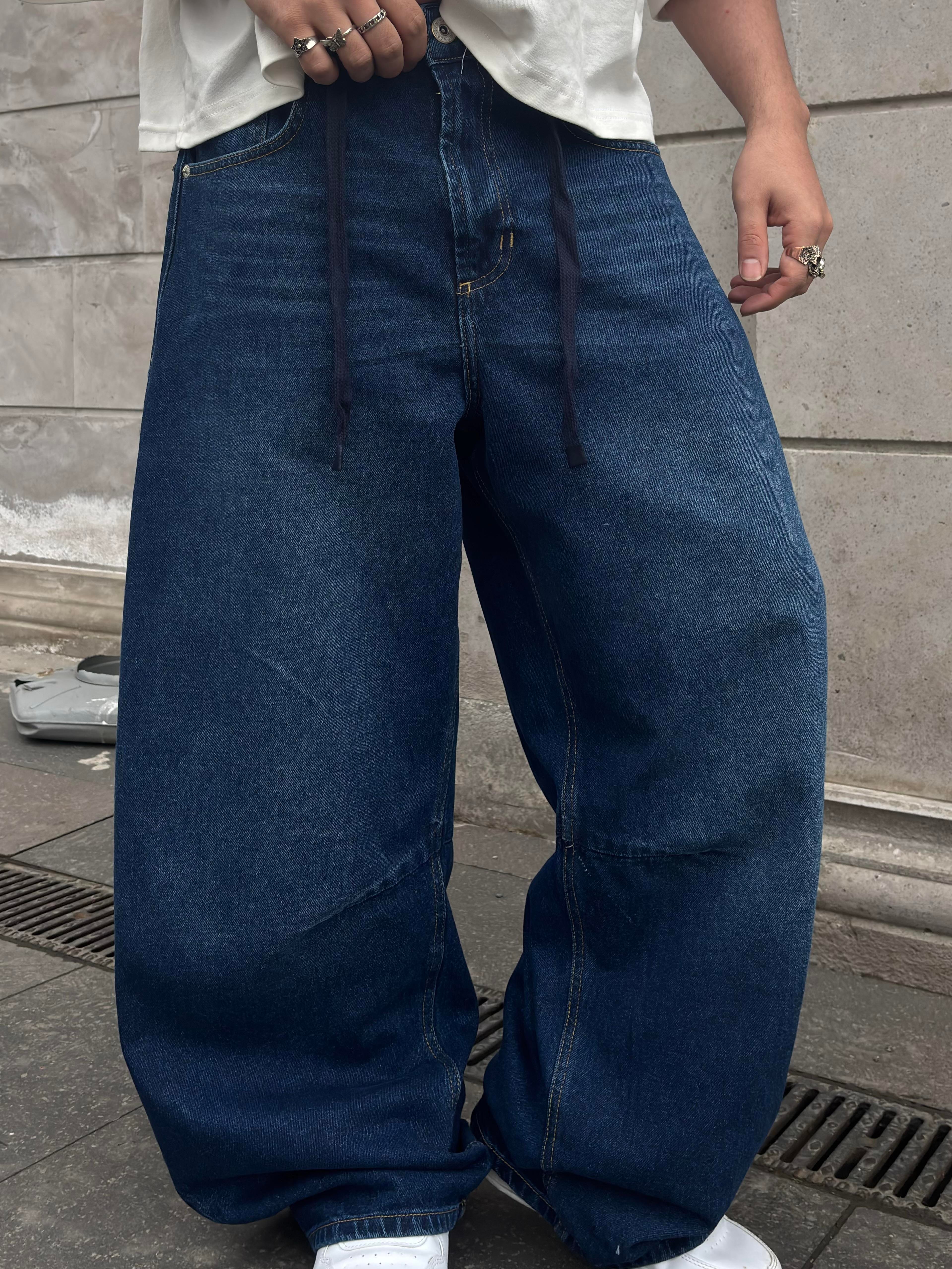 Premium Extreme Mold Stance İpli Baggy Jeans