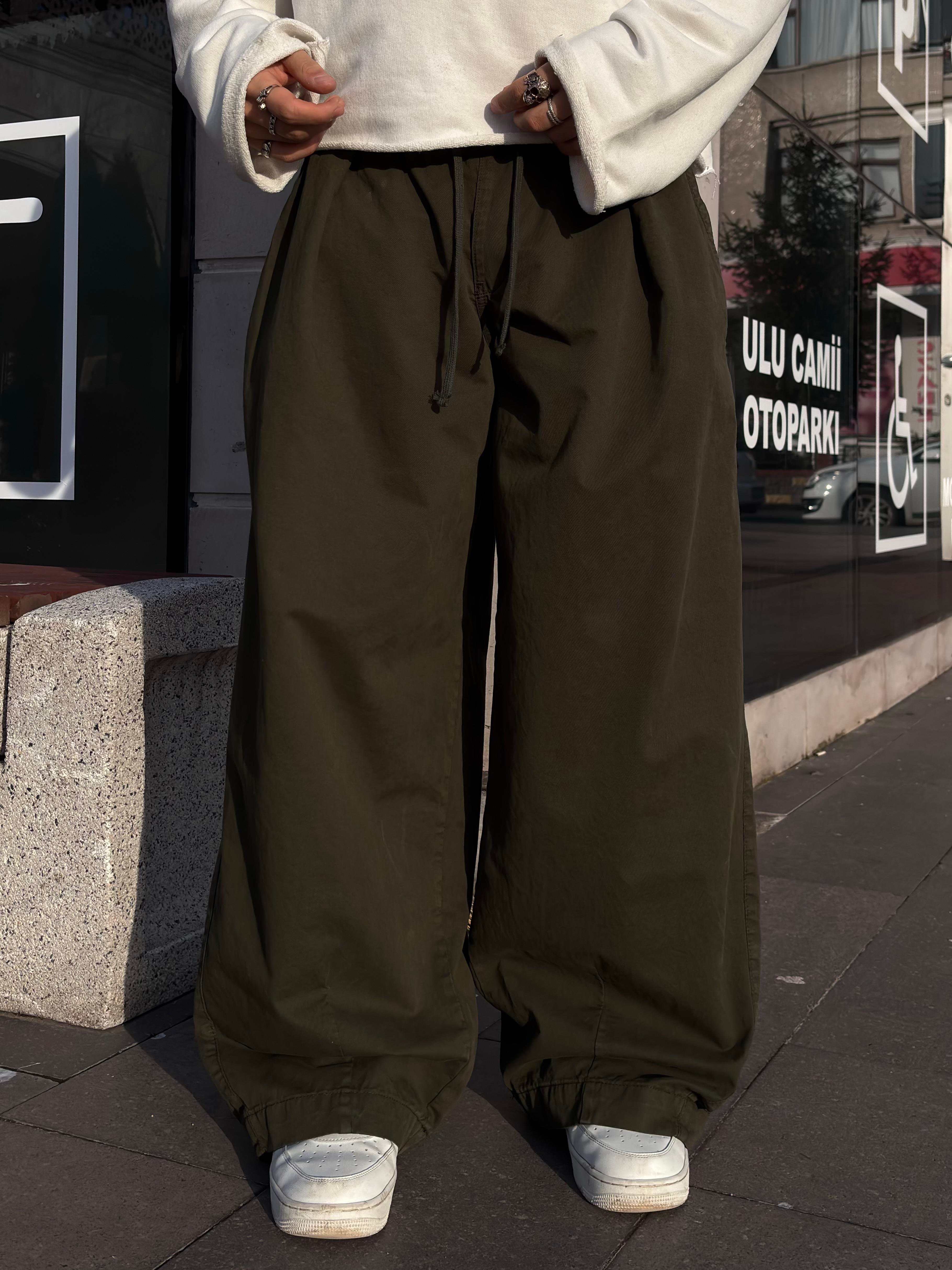 Premium Green Bobbi Baggy Cocoon Pants