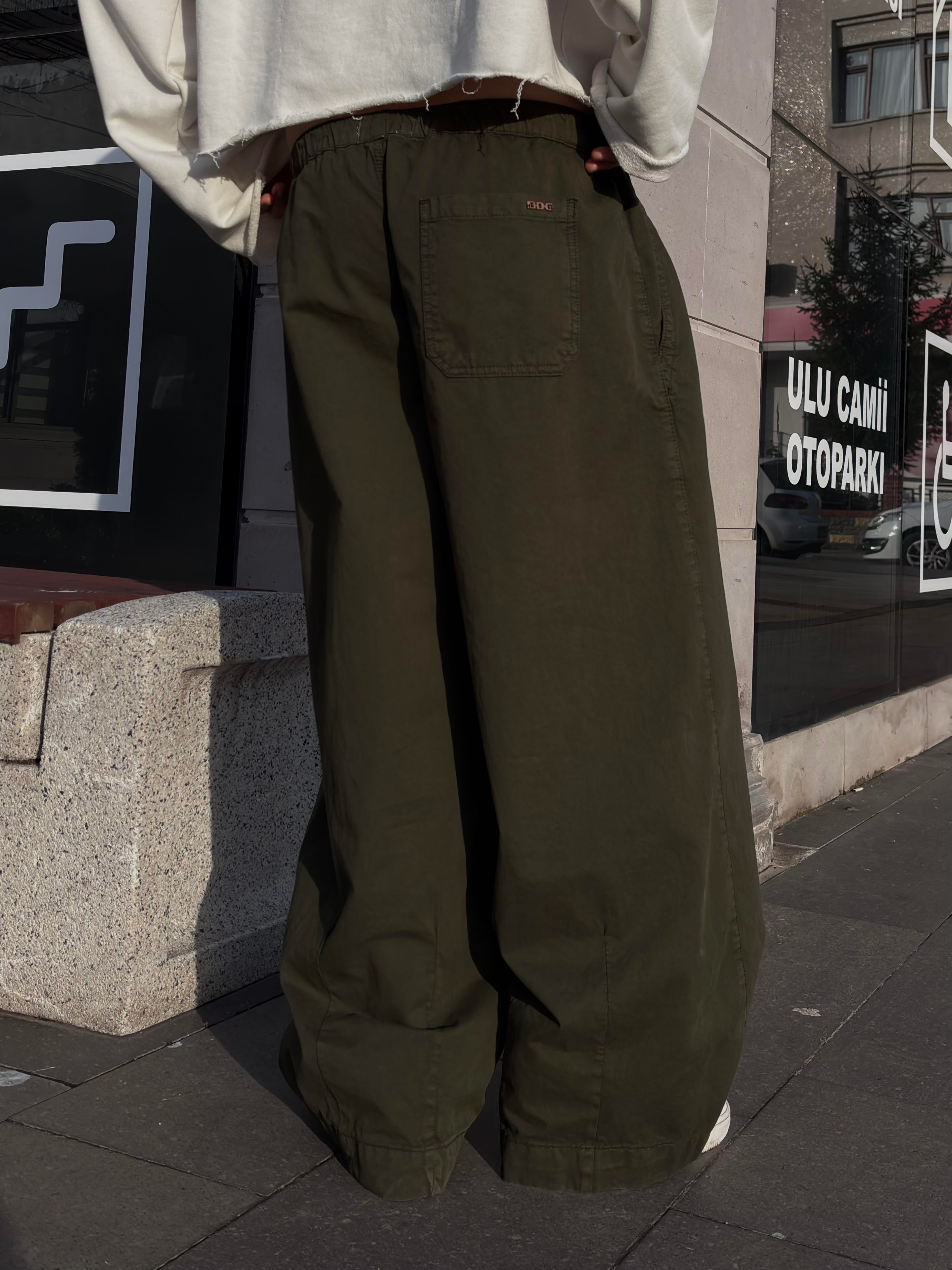 Premium Green Bobbi Baggy Cocoon Pants