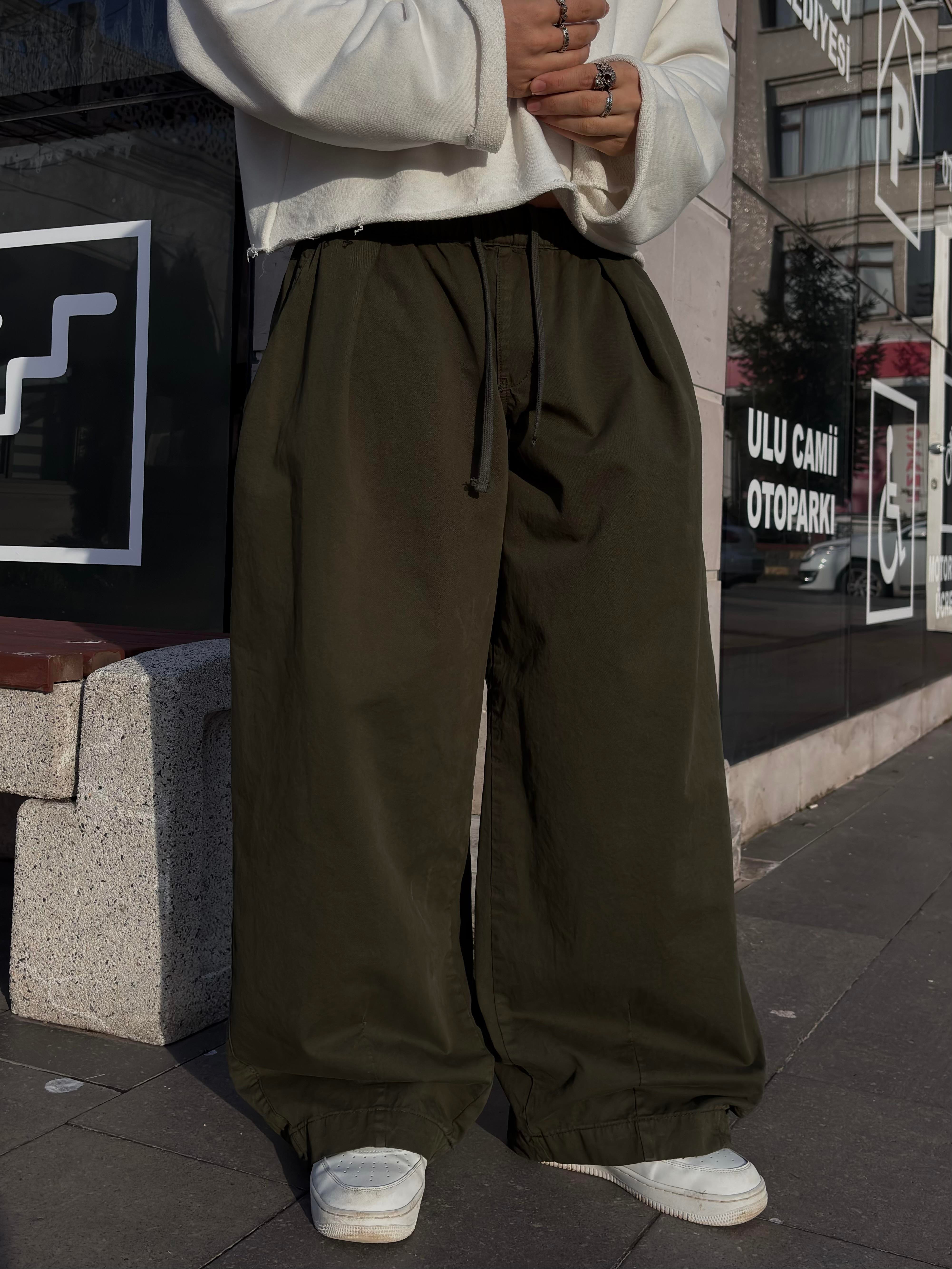 Premium Green Bobbi Baggy Cocoon Pants