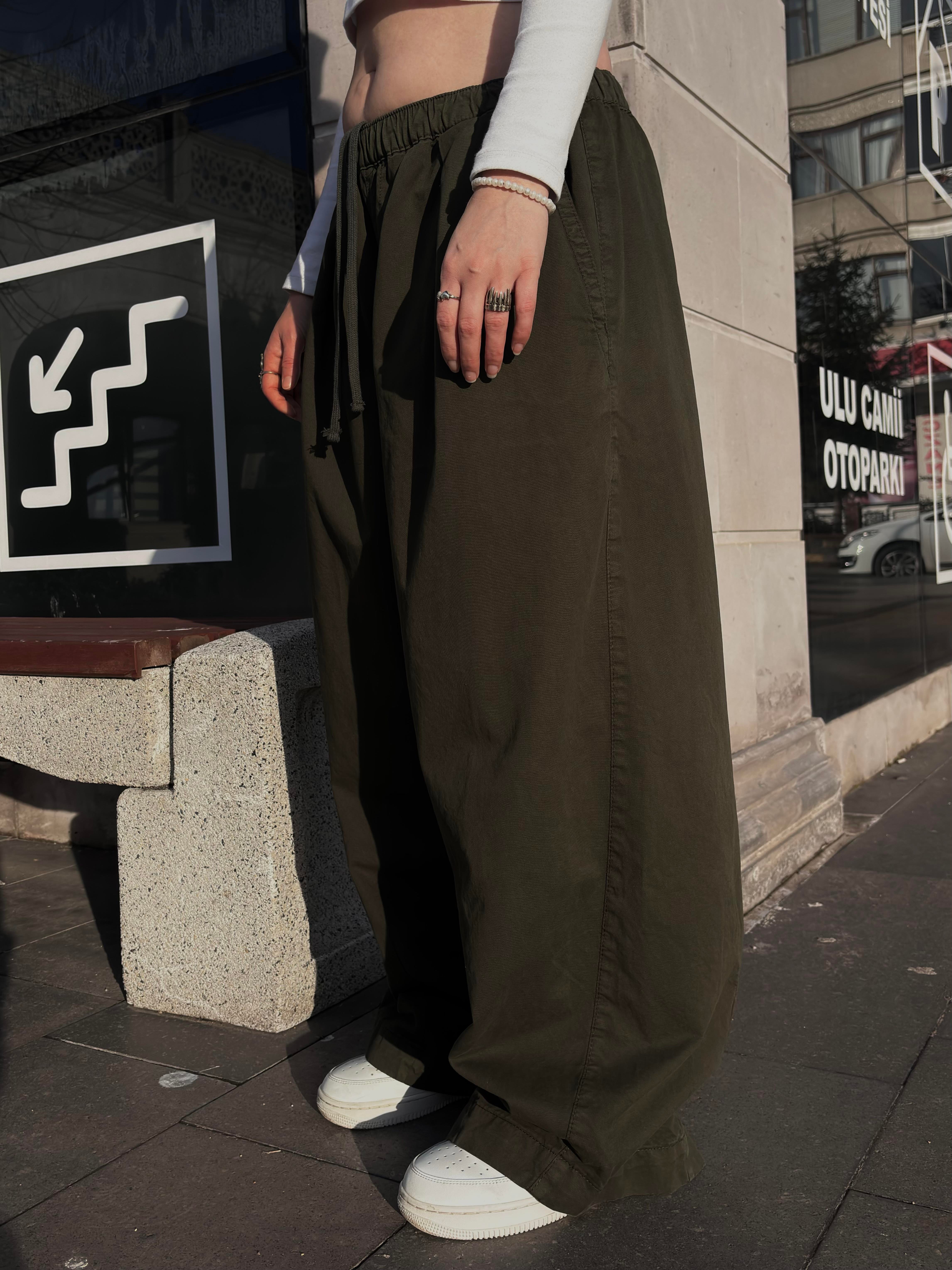 Premium Green Bobbi Baggy Cocoon Pants