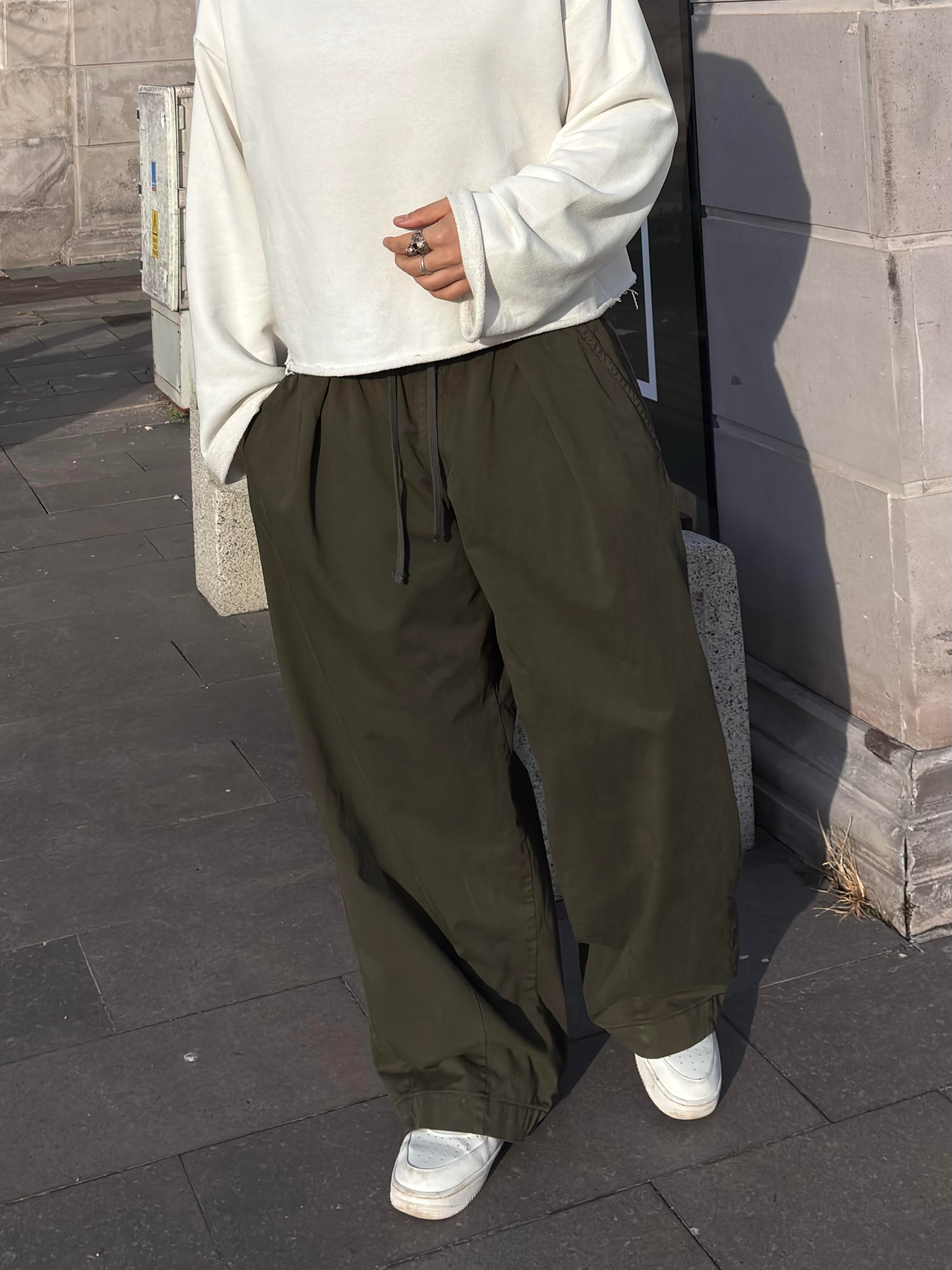 Premium Green Bobbi Baggy Cocoon Pants