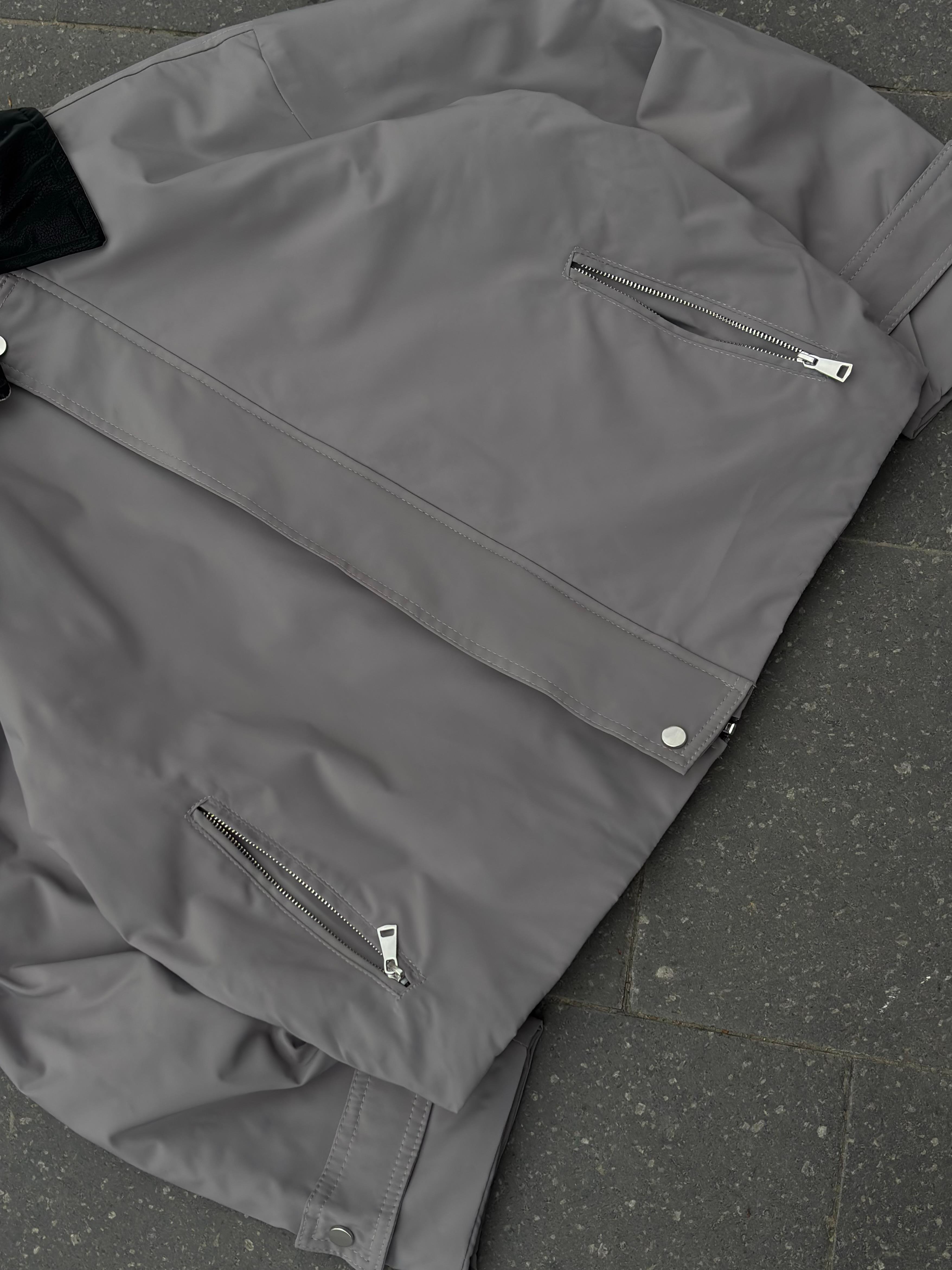 Premium Grey Hafif Dolgulu Mevsimlik Urban Ceket