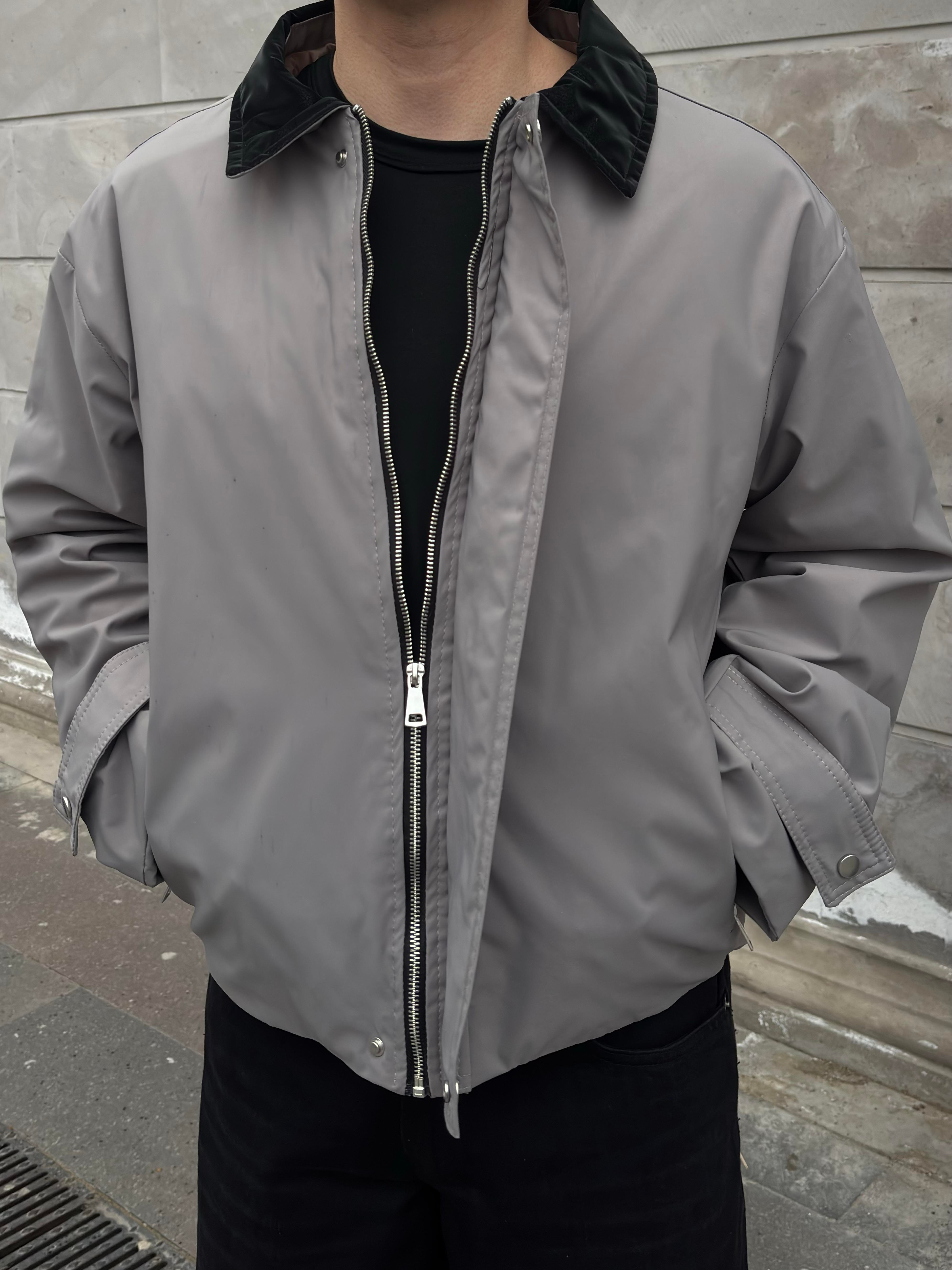 Premium Grey Hafif Dolgulu Mevsimlik Urban Ceket