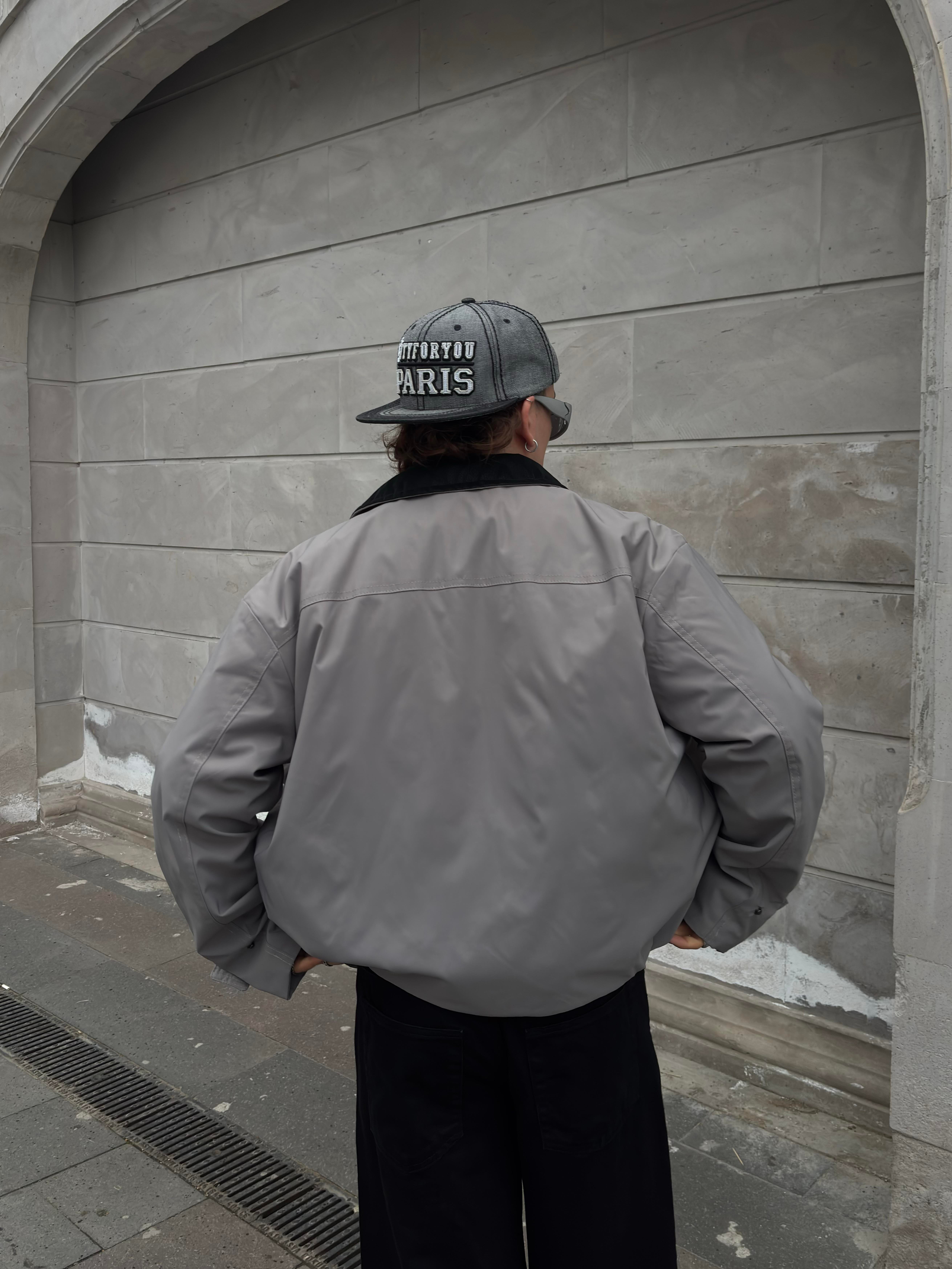 Premium Grey Hafif Dolgulu Mevsimlik Urban Ceket