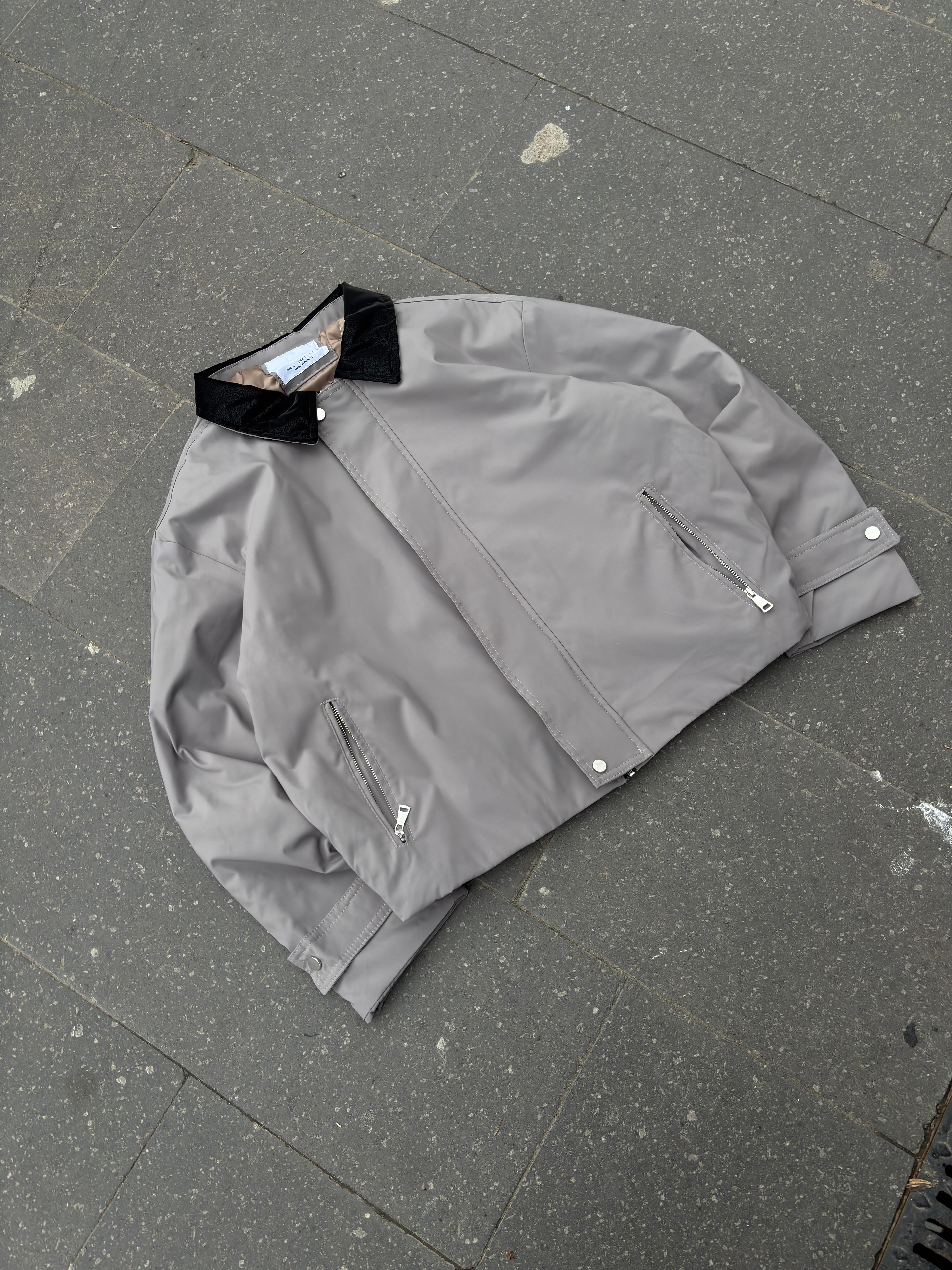 Premium Grey Hafif Dolgulu Mevsimlik Urban Ceket