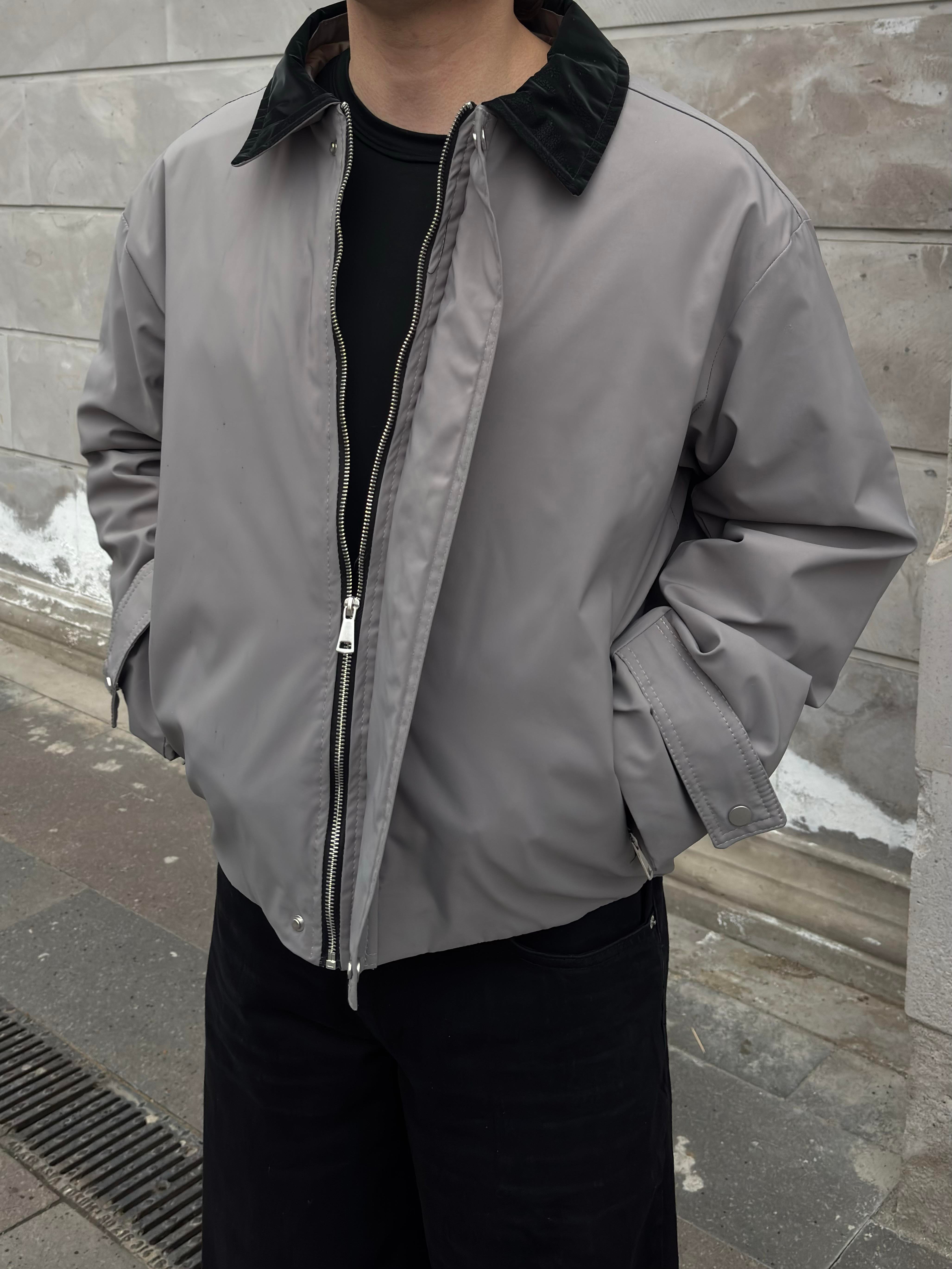 Premium Grey Hafif Dolgulu Mevsimlik Urban Ceket