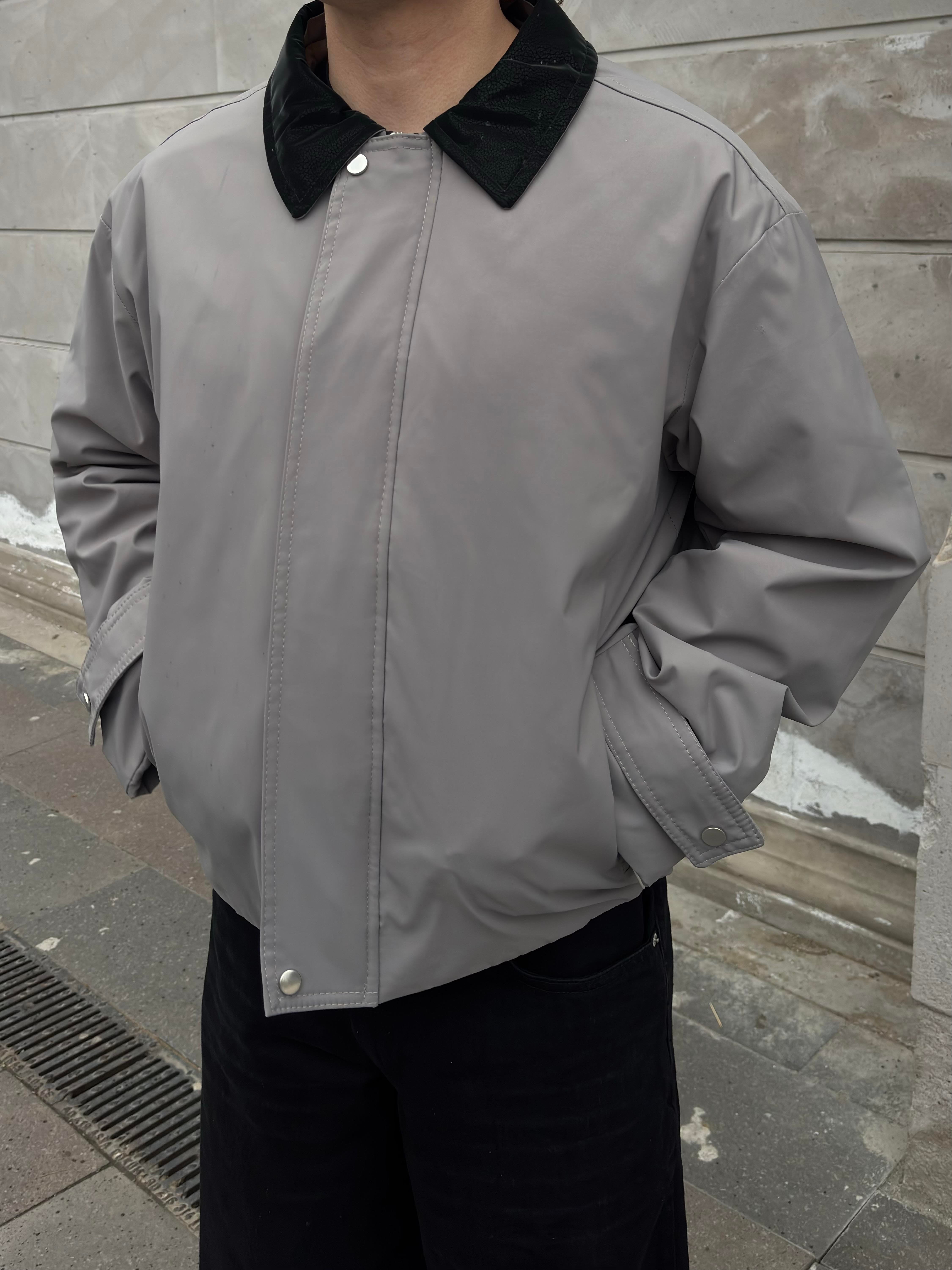 Premium Grey Hafif Dolgulu Mevsimlik Urban Ceket
