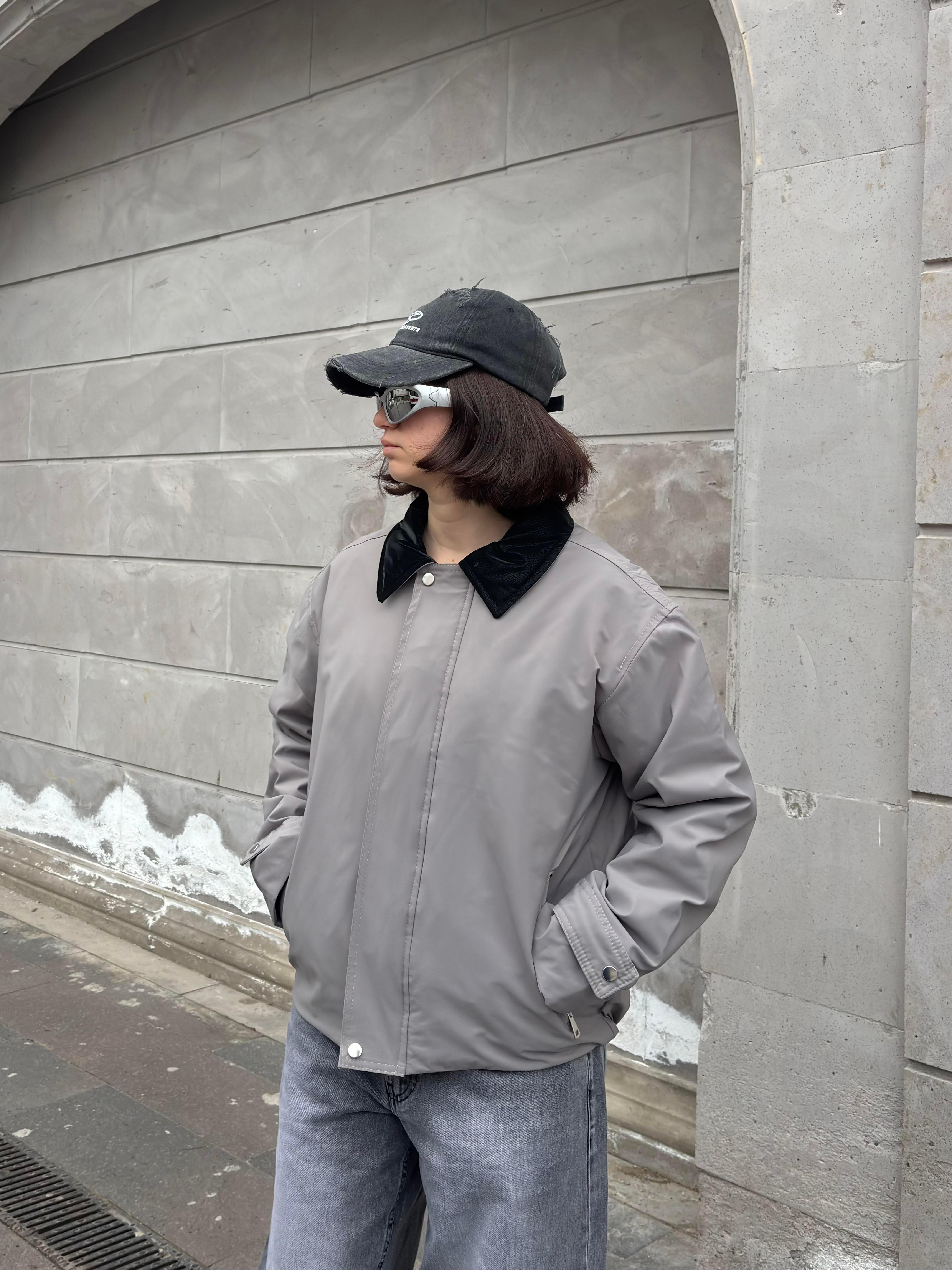 Premium Grey Hafif Dolgulu Mevsimlik Urban Ceket