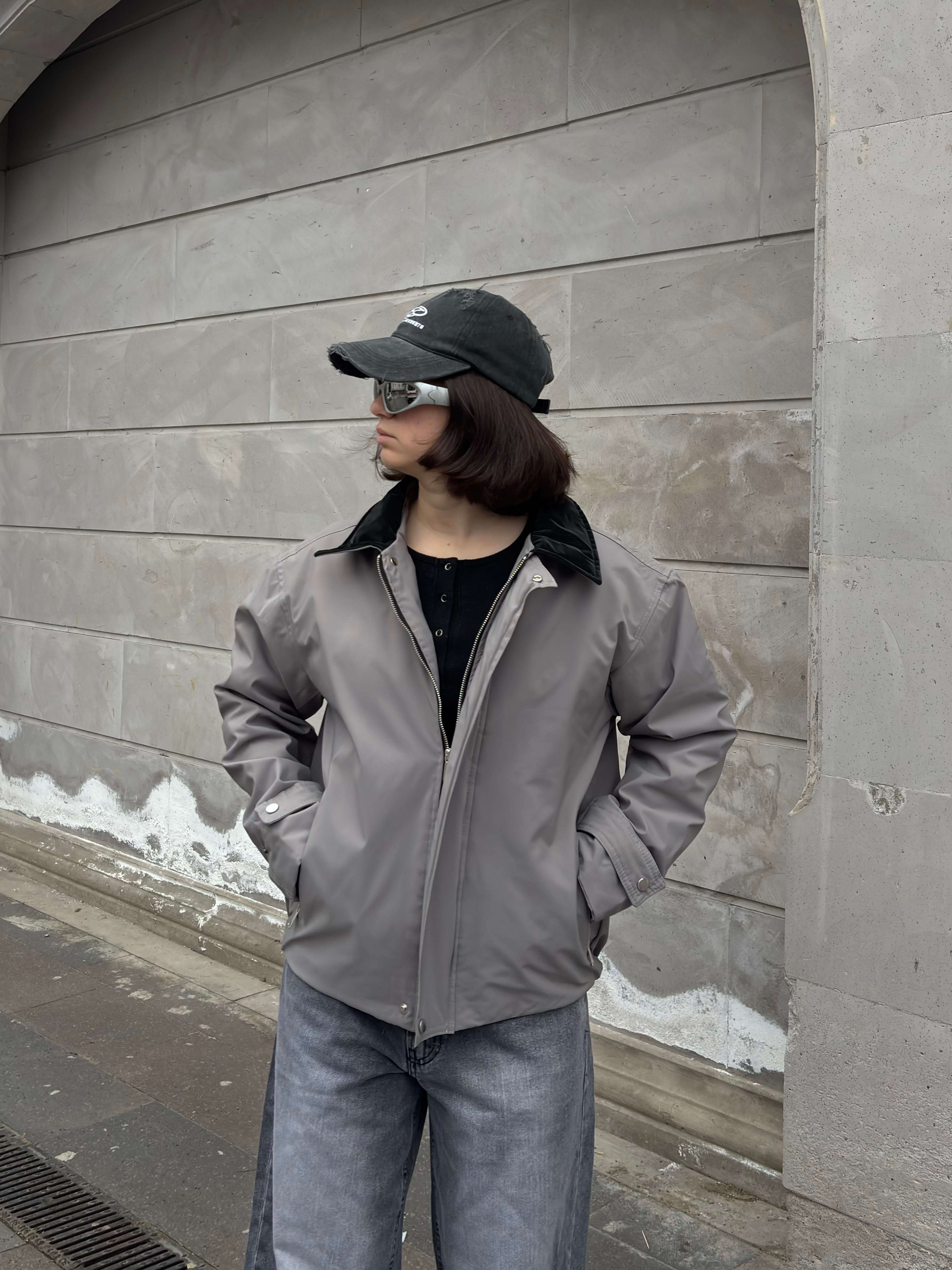 Premium Grey Hafif Dolgulu Mevsimlik Urban Ceket