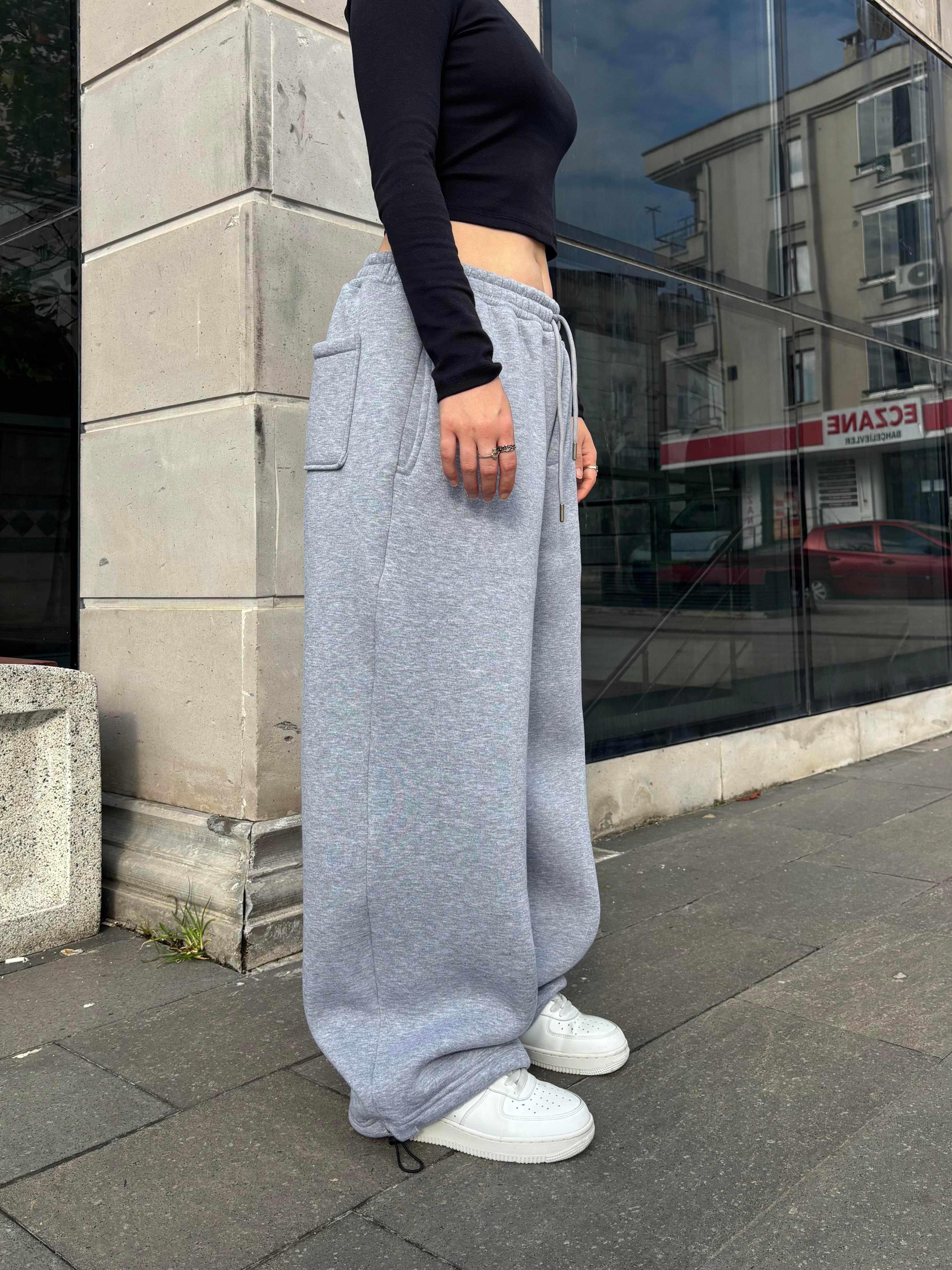 Premium Grey Tone Baggy Eşofman Altı