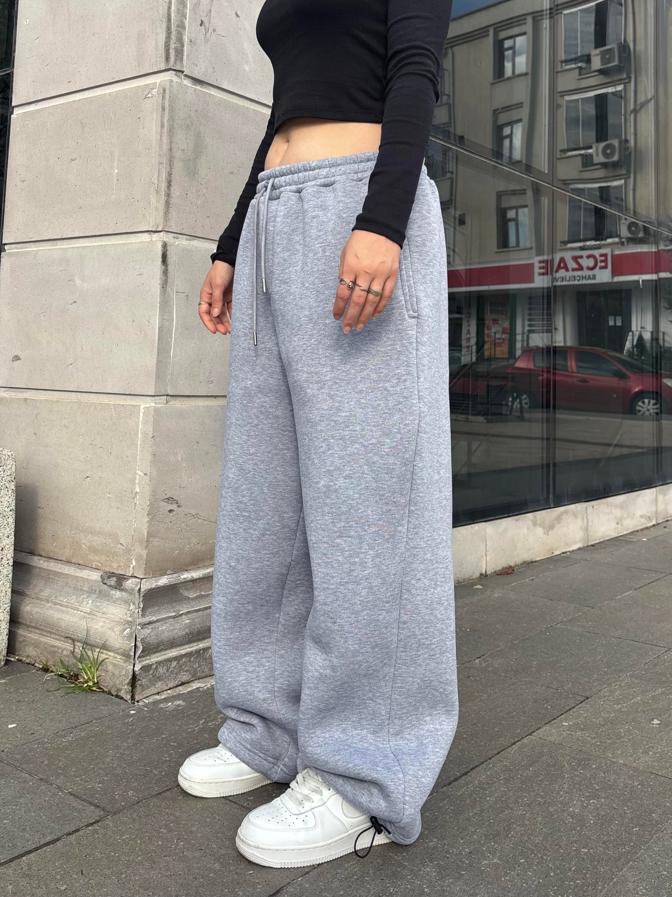 Premium Grey Tone Baggy Eşofman Altı
