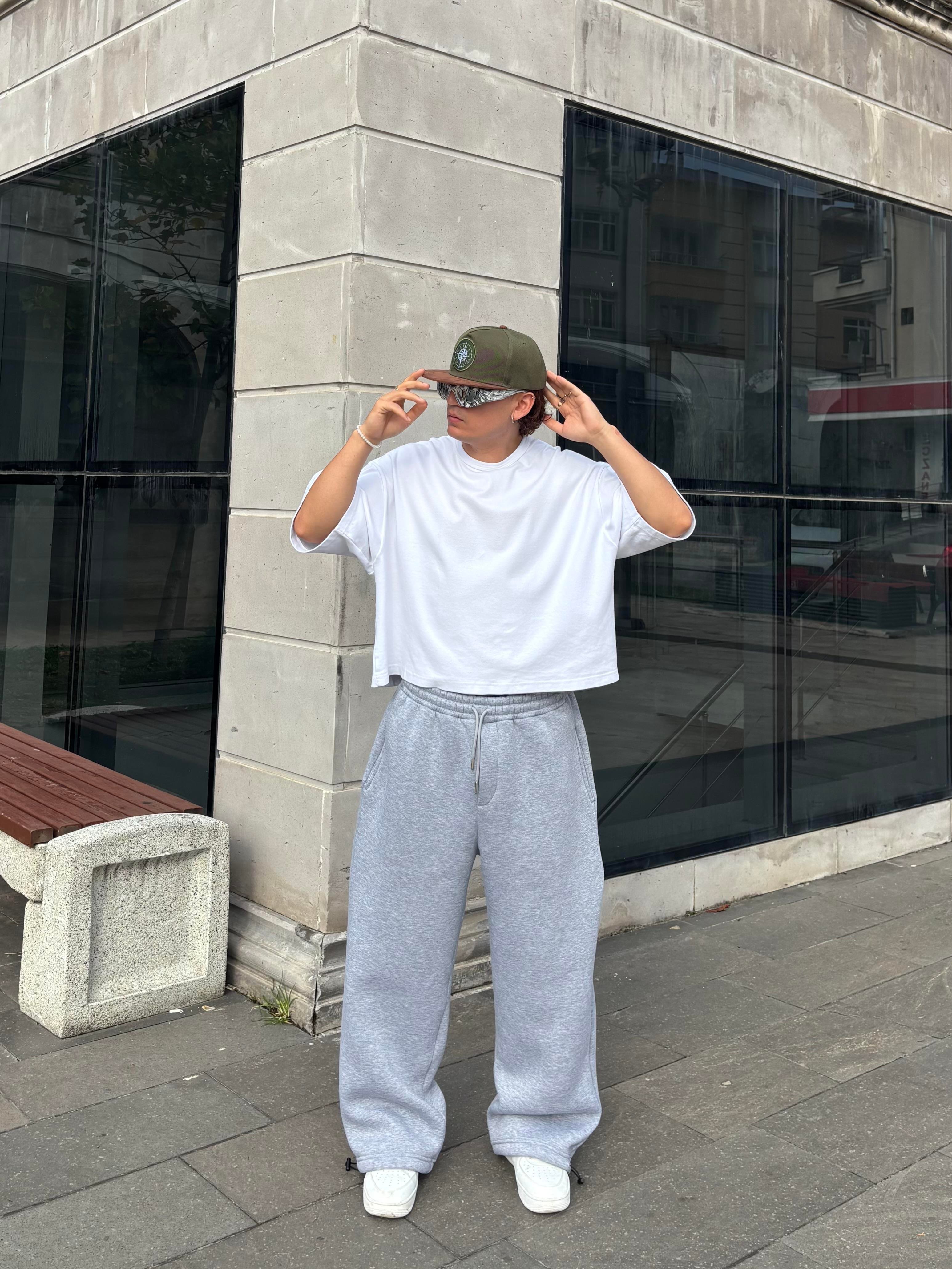 Premium Grey Tone Baggy Eşofman Altı
