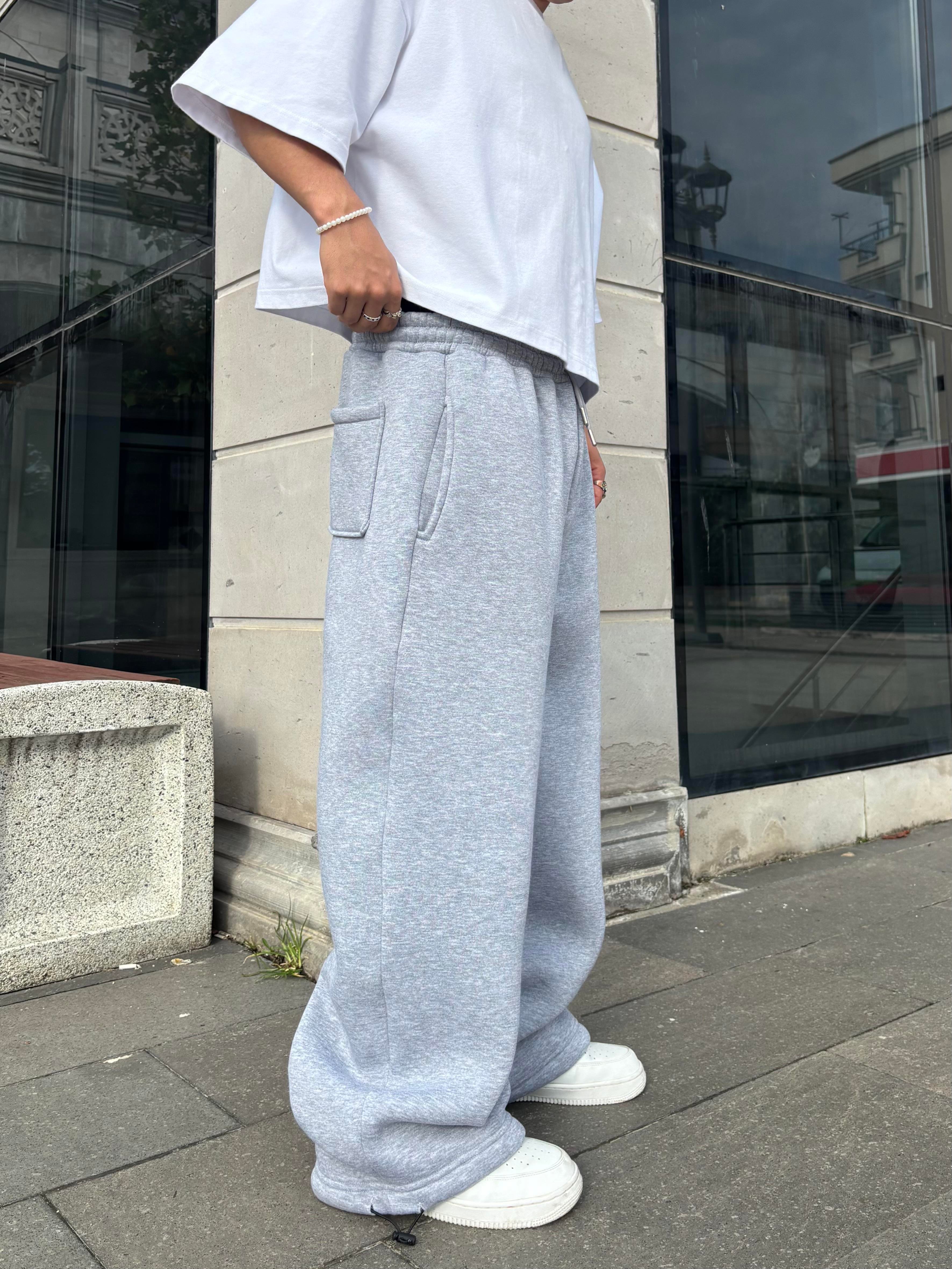 Premium Grey Tone Baggy Eşofman Altı