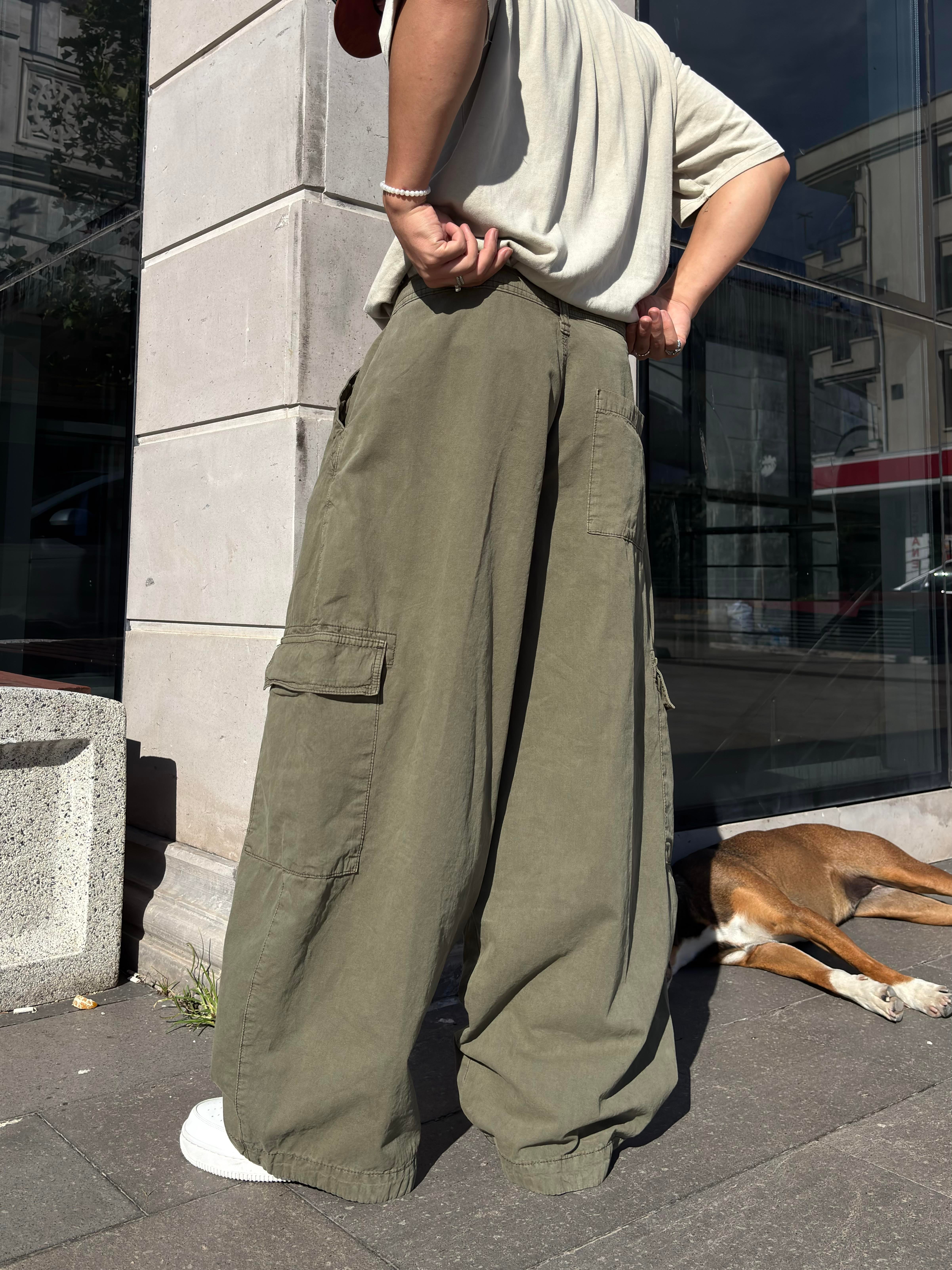 Premium Haki Tone Boi Cargo Pants