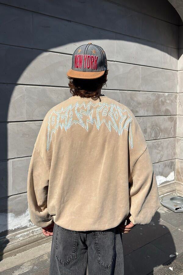 Premium Hydra Nakışlı Form Extreme Oversize Sweat