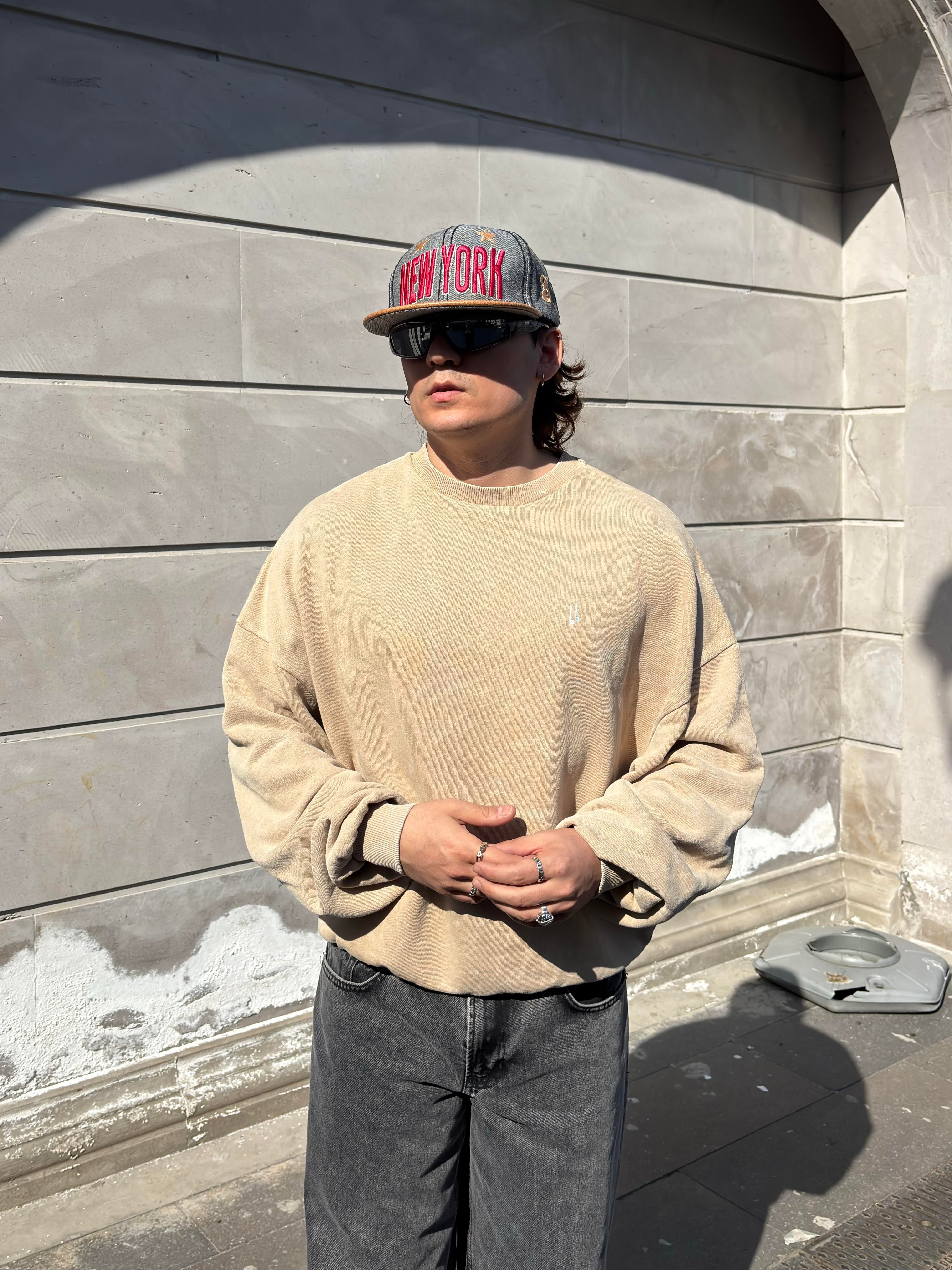 Premium Hydra Nakışlı Form Extreme Oversize Sweat