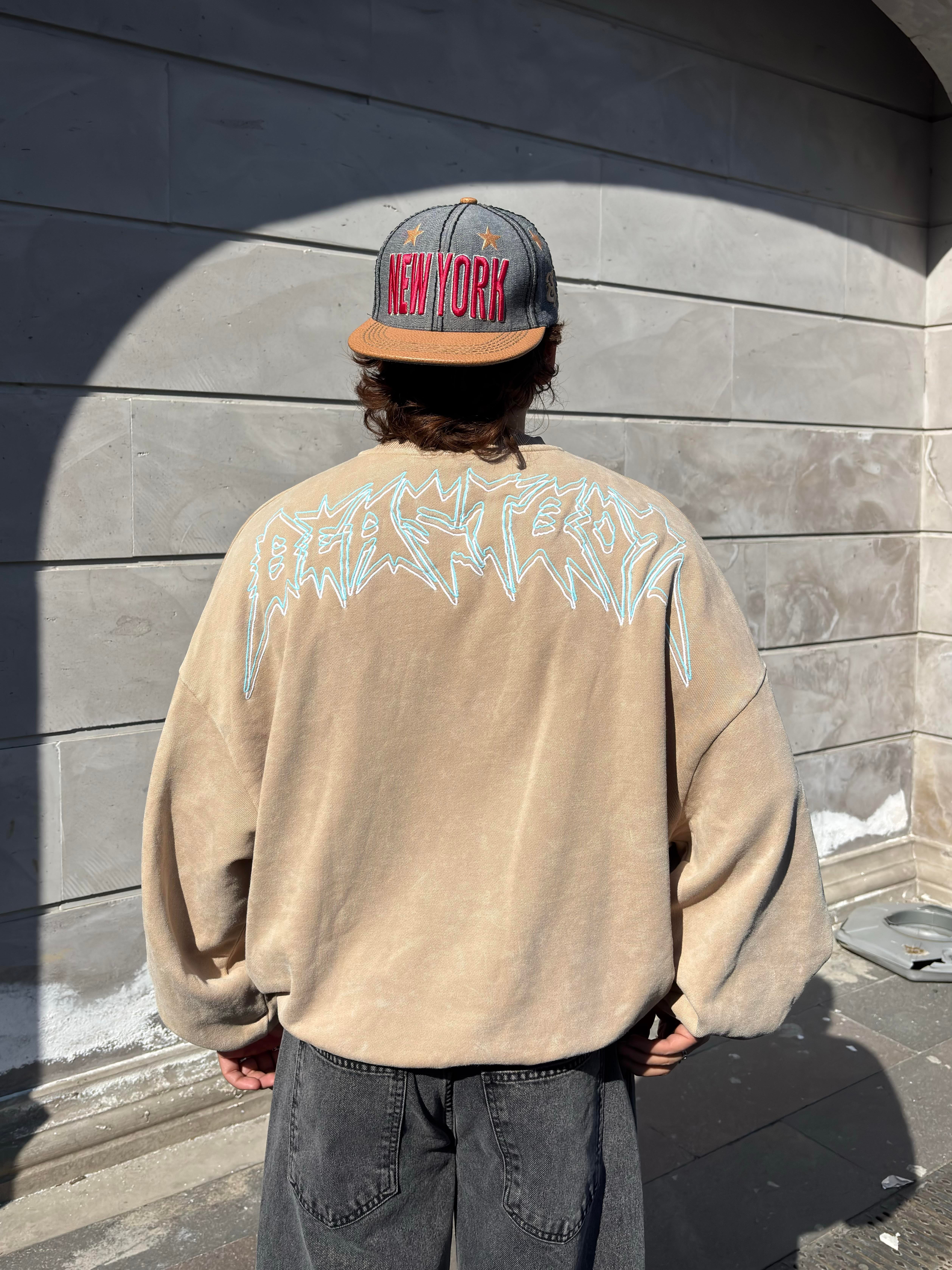 Premium Hydra Nakışlı Form Extreme Oversize Sweat