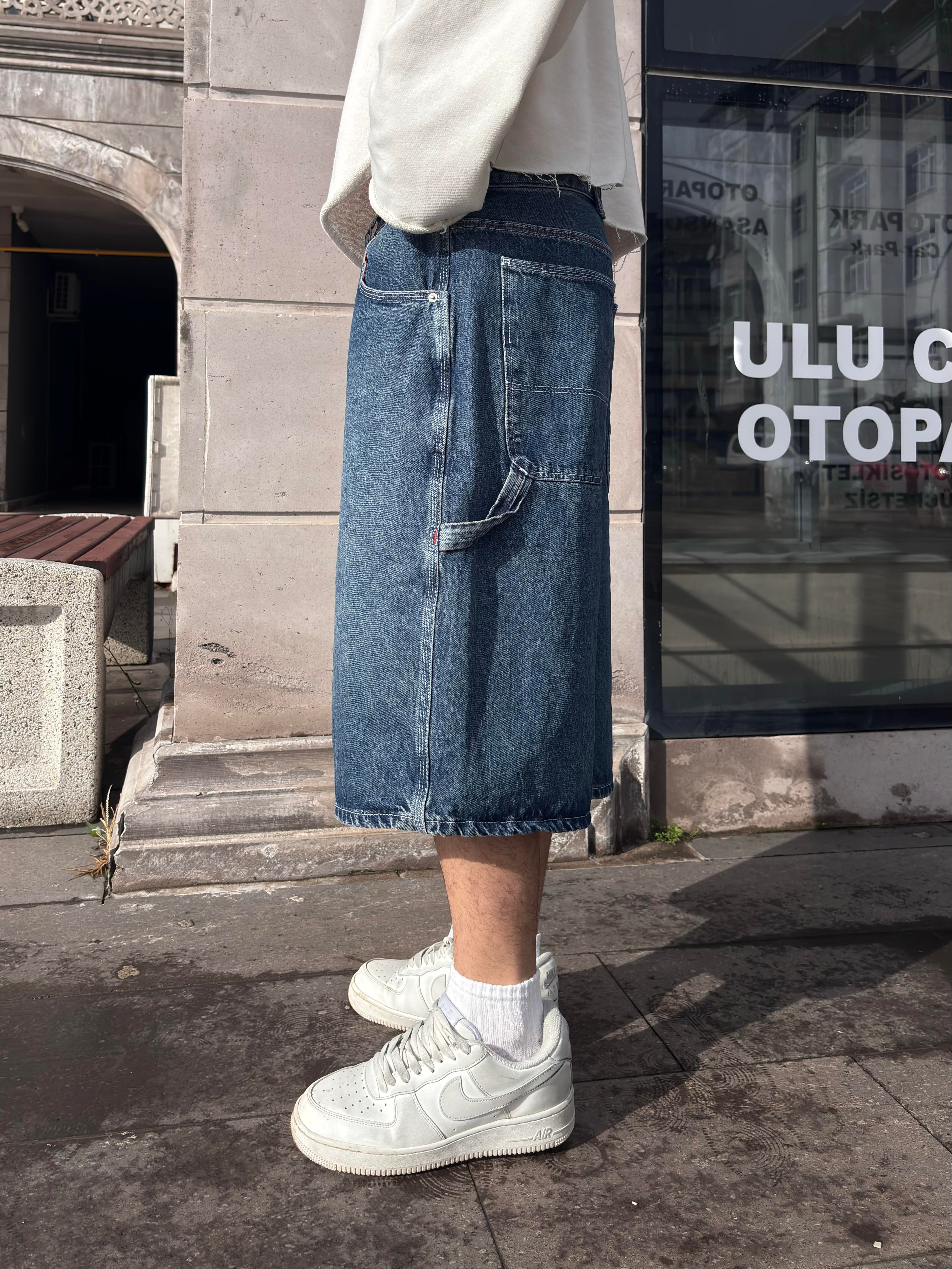 Premium İndigo Skate Denim Jorts
