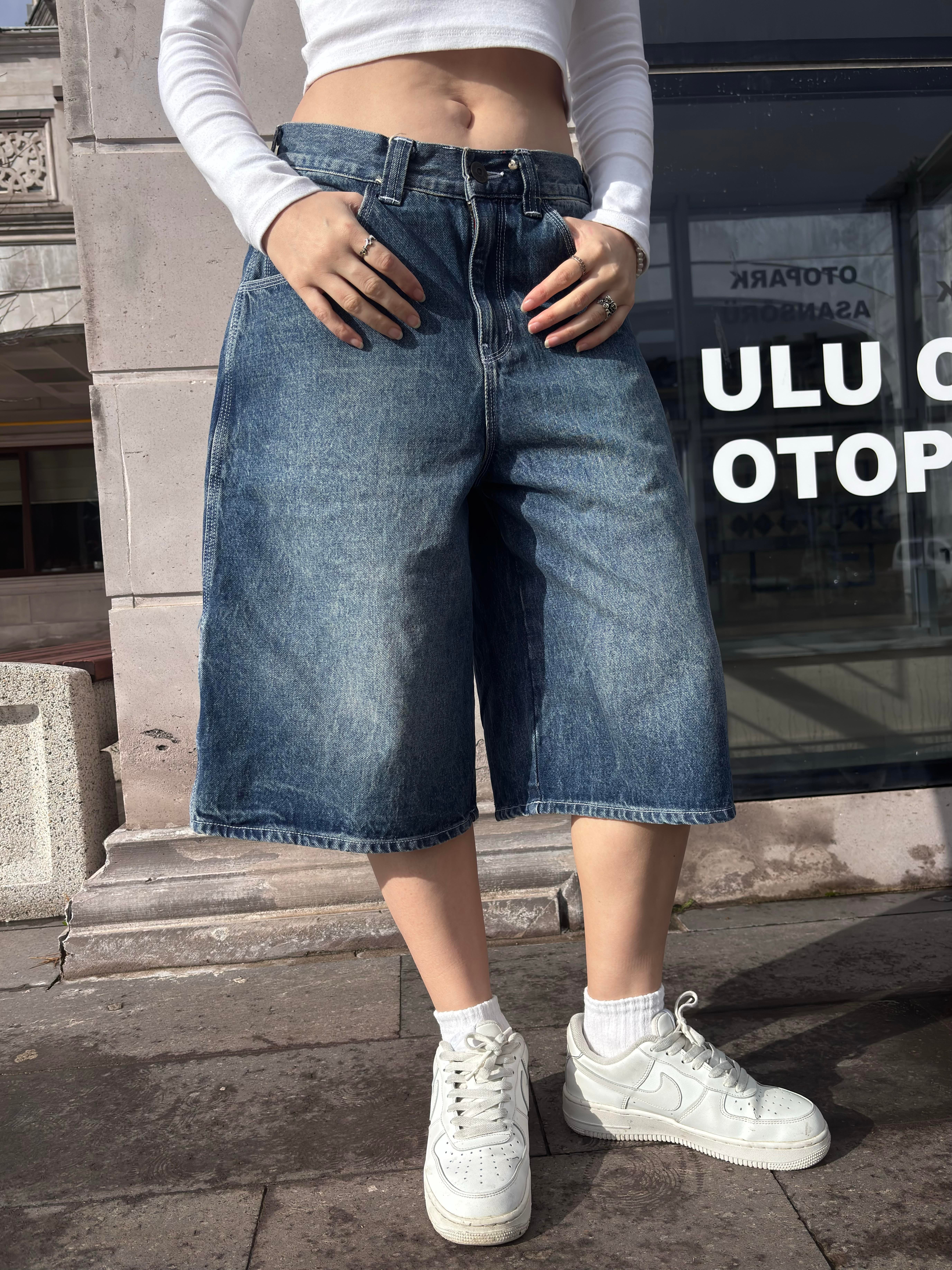 Premium İndigo Skate Denim Jorts