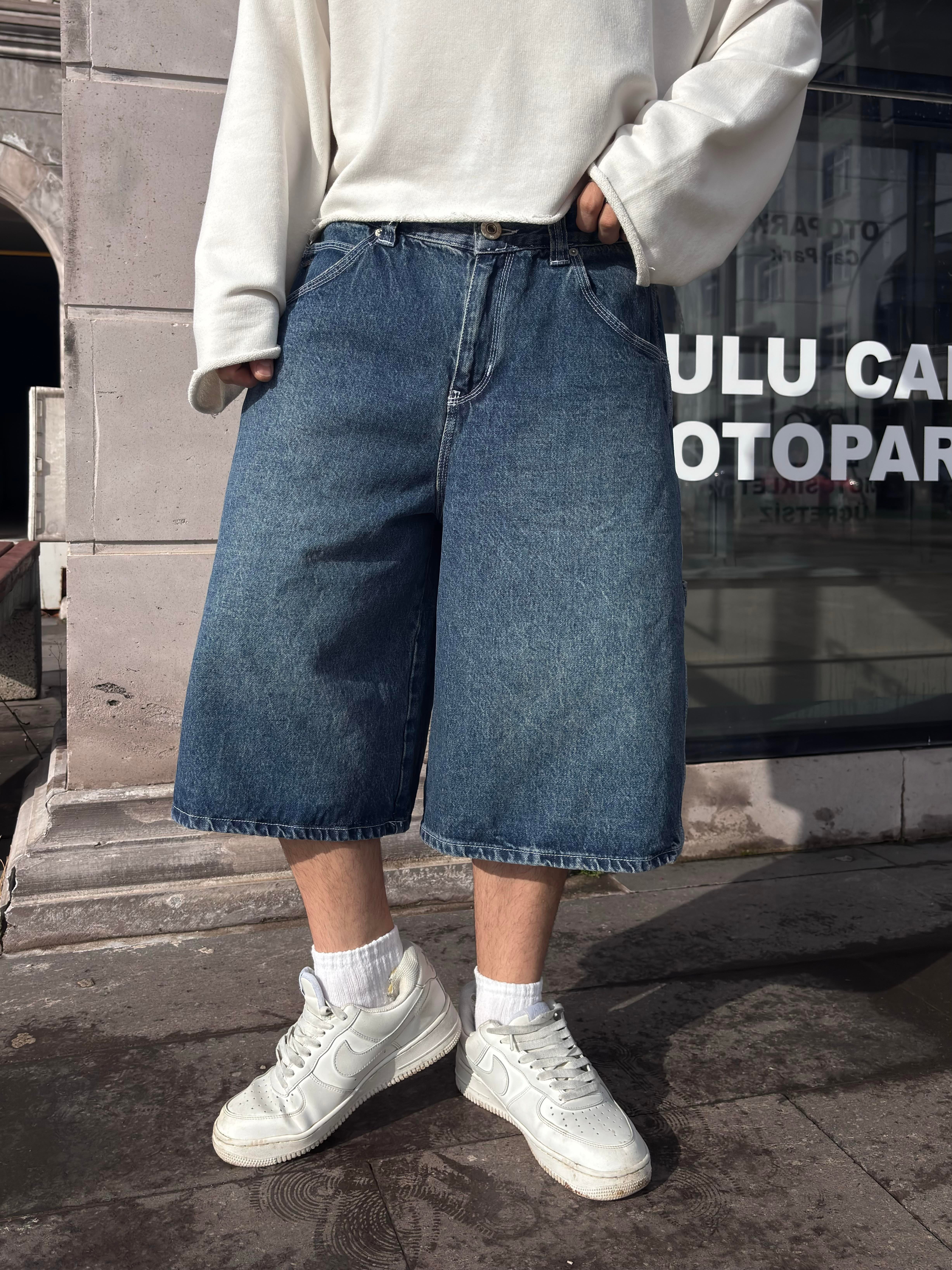 Premium İndigo Skate Denim Jorts