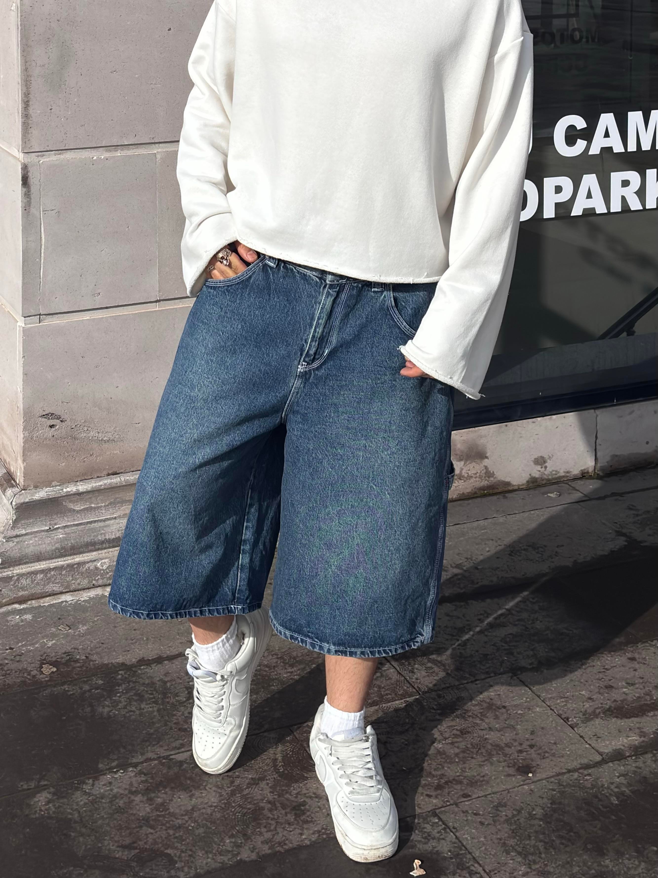 Premium İndigo Skate Denim Jorts
