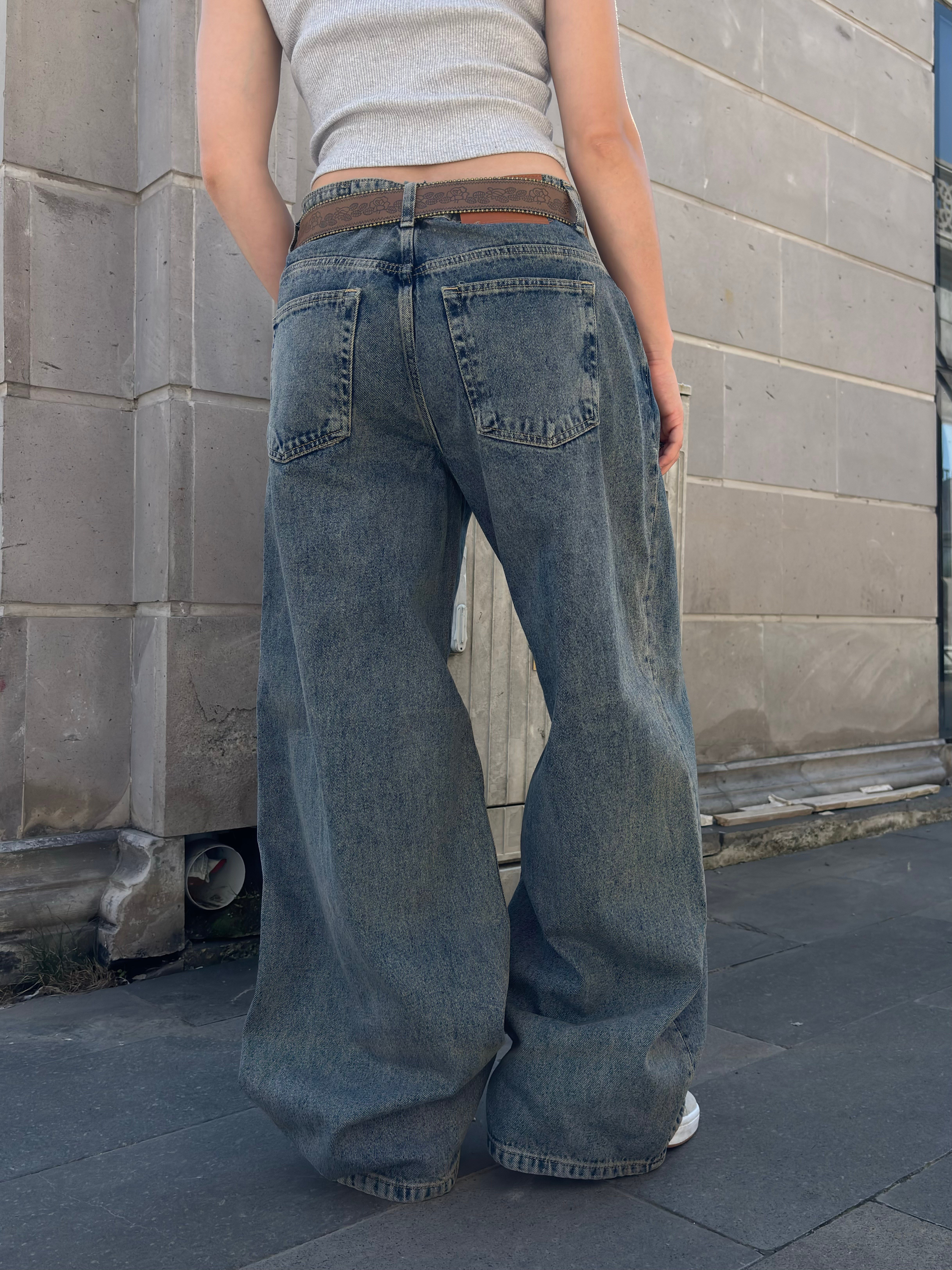 Premium Iron-Mist  Eskitmeli Ultra Baggy Jean